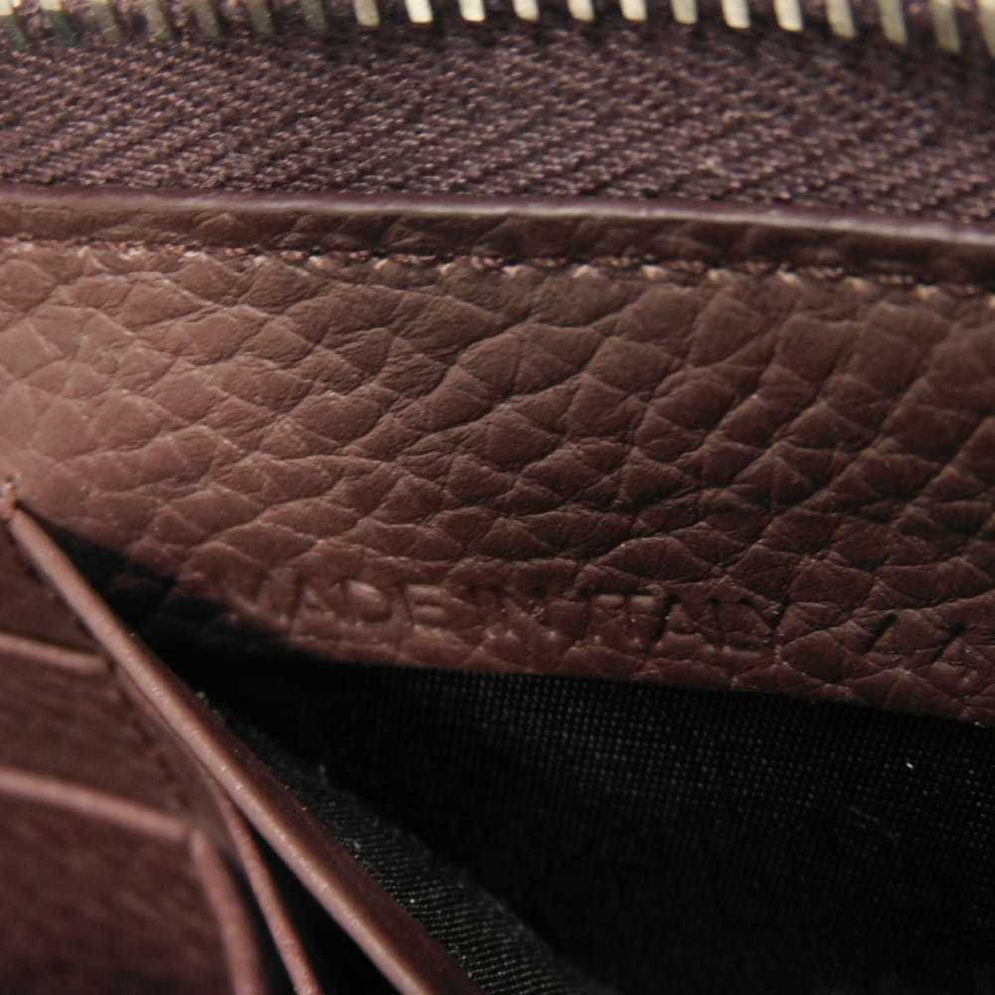 Balenciaga Bordeaux Leather Long Wallet (Bi-Fold) (Pre-Owned)