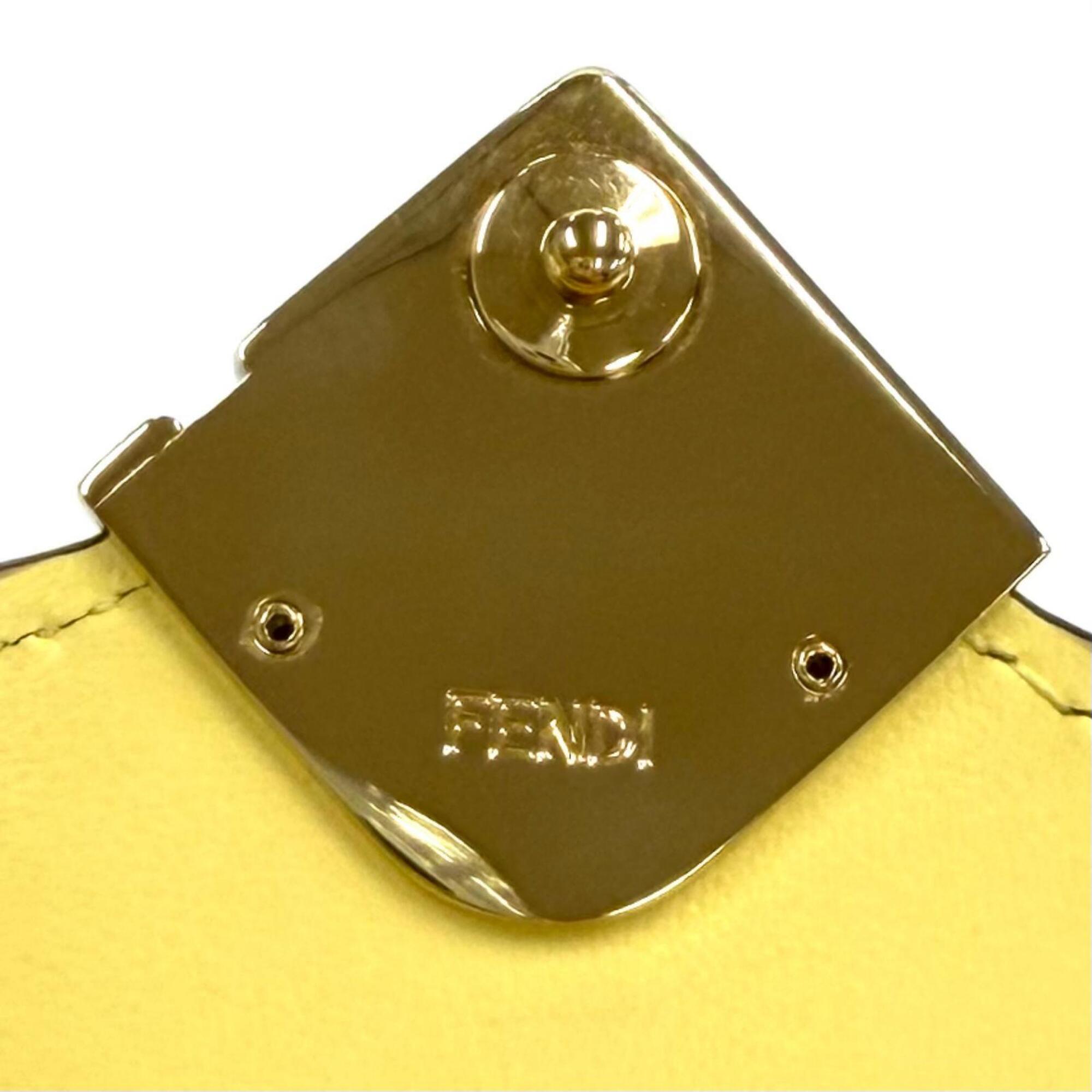 Fendi Yellow Leather Long Wallet (Bi-Fold) (Pre-Owned)