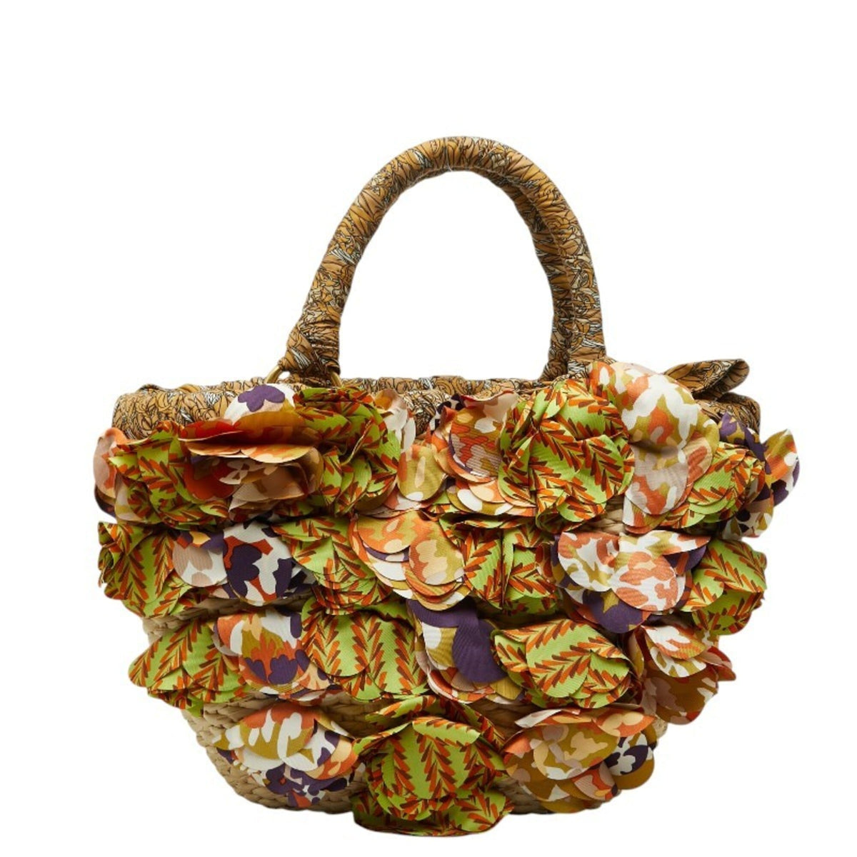 Prada Multi-Color Raffia Handbag (Pre-Owned)
