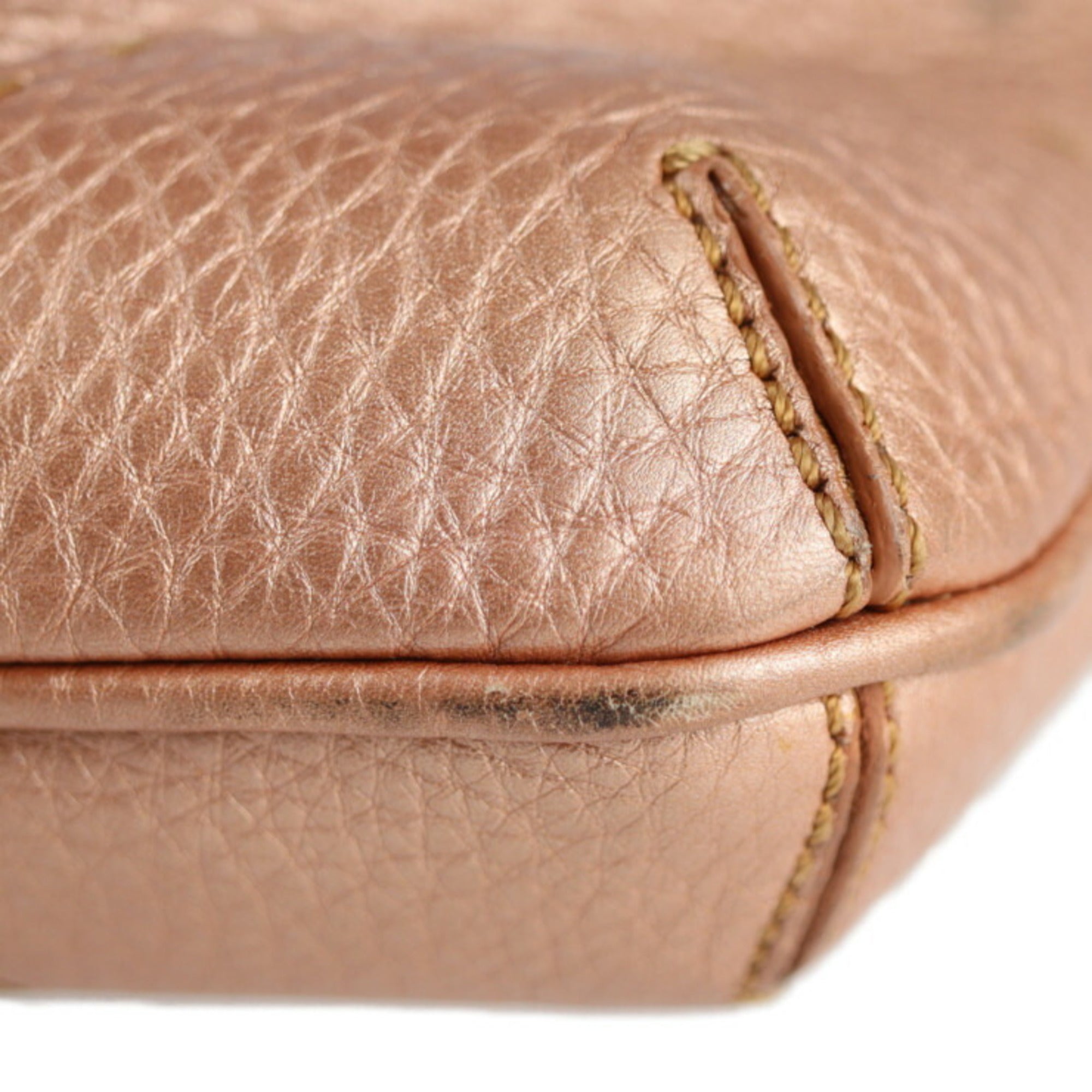 Fendi Selleria Metallic Pink Leather Messenger Bag Shopping Bag Shoulder Bag (Pre-Owned)