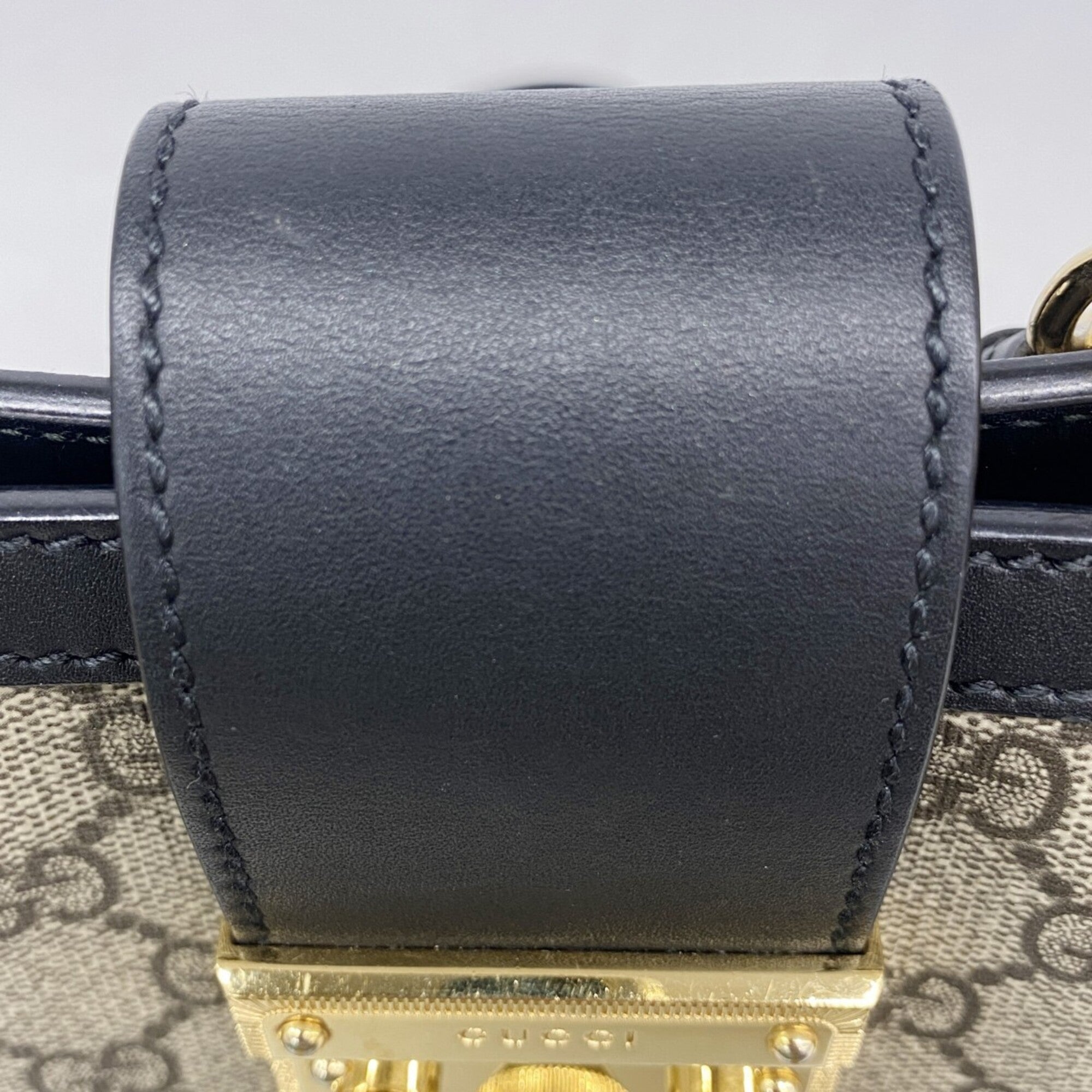 Gucci Black Brown Pvc Shoulder Bag (Pre-Owned)
