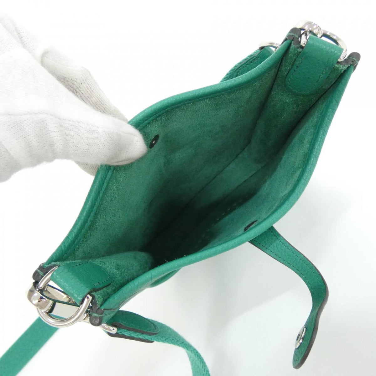 Hermes Green Vert Leather Shoulder Bag (Pre-Owned)