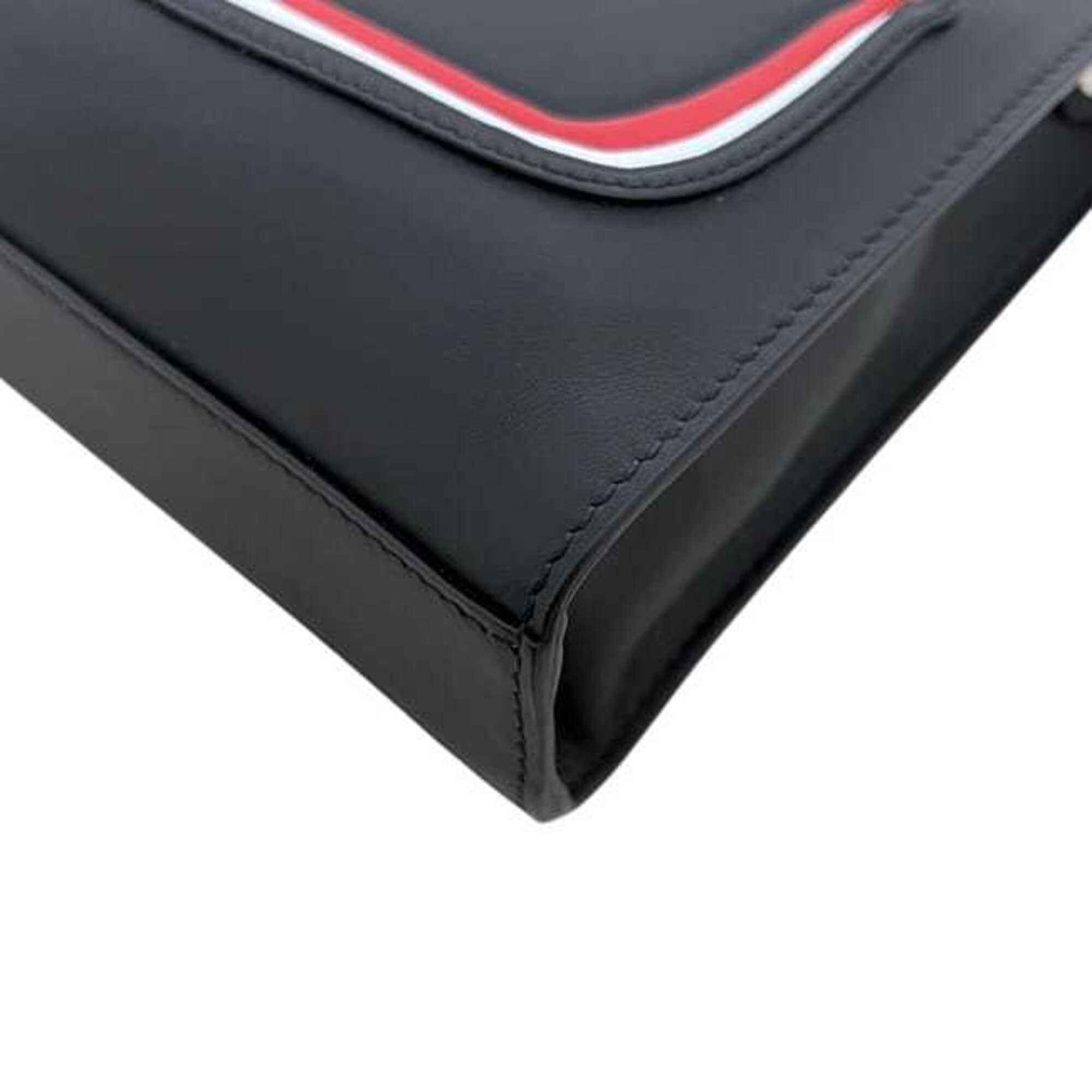 Fendi Black Leather Clutch Bag (Pre-Owned)
