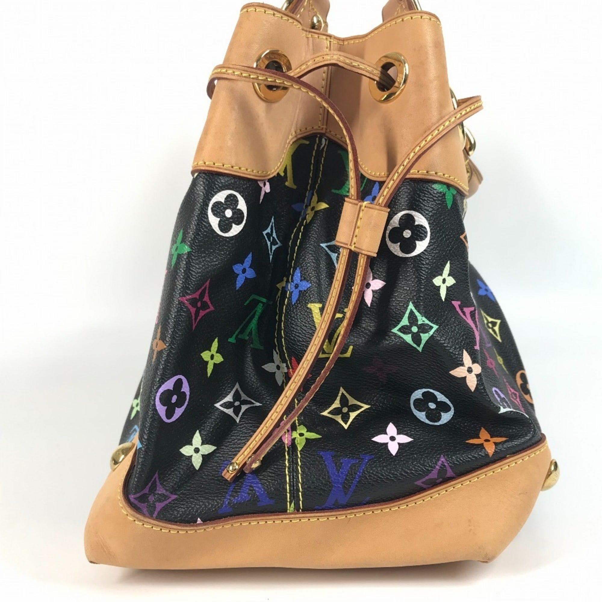 Louis Vuitton Black Multi-Color Noir Monogram Multicolore Canvas Shoulder Bag Tote Bag (Pre-Owned)