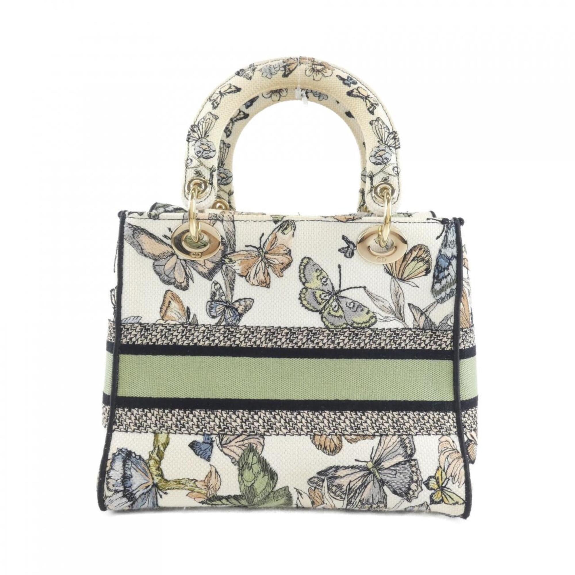 Christian Dior Multi-Color White Canvas Handbag (Pre-Owned)