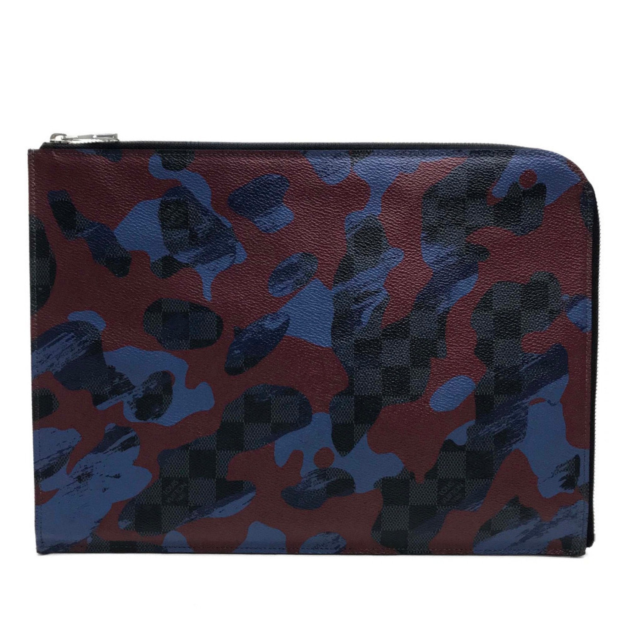 Louis Vuitton Camouflage Multi-Color Damier Graphite Clutch Bag Pochette Pouch (Pre-Owned)