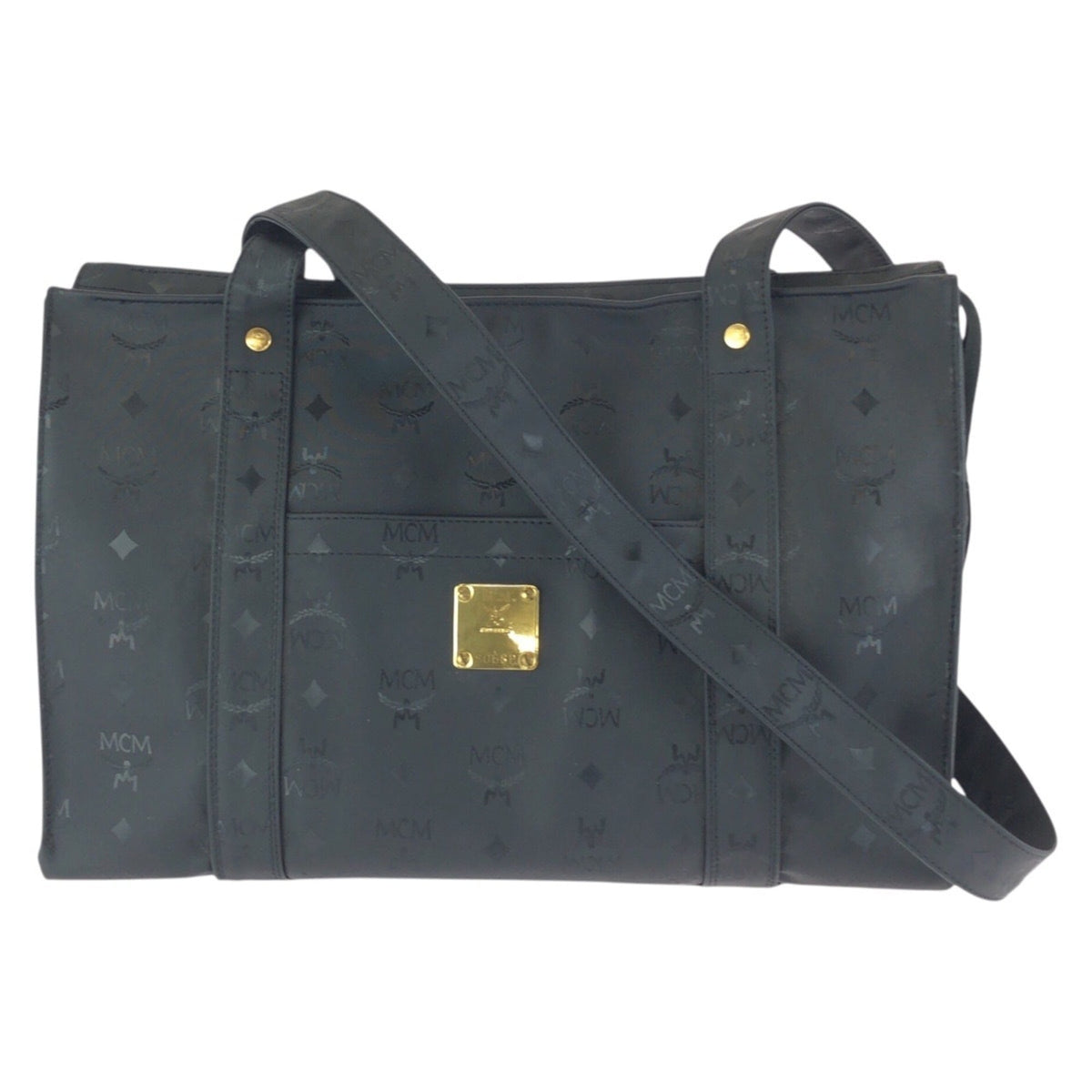 Mcm Black Nylon Shoulder Bag Tote Bag (Pre-Owned)