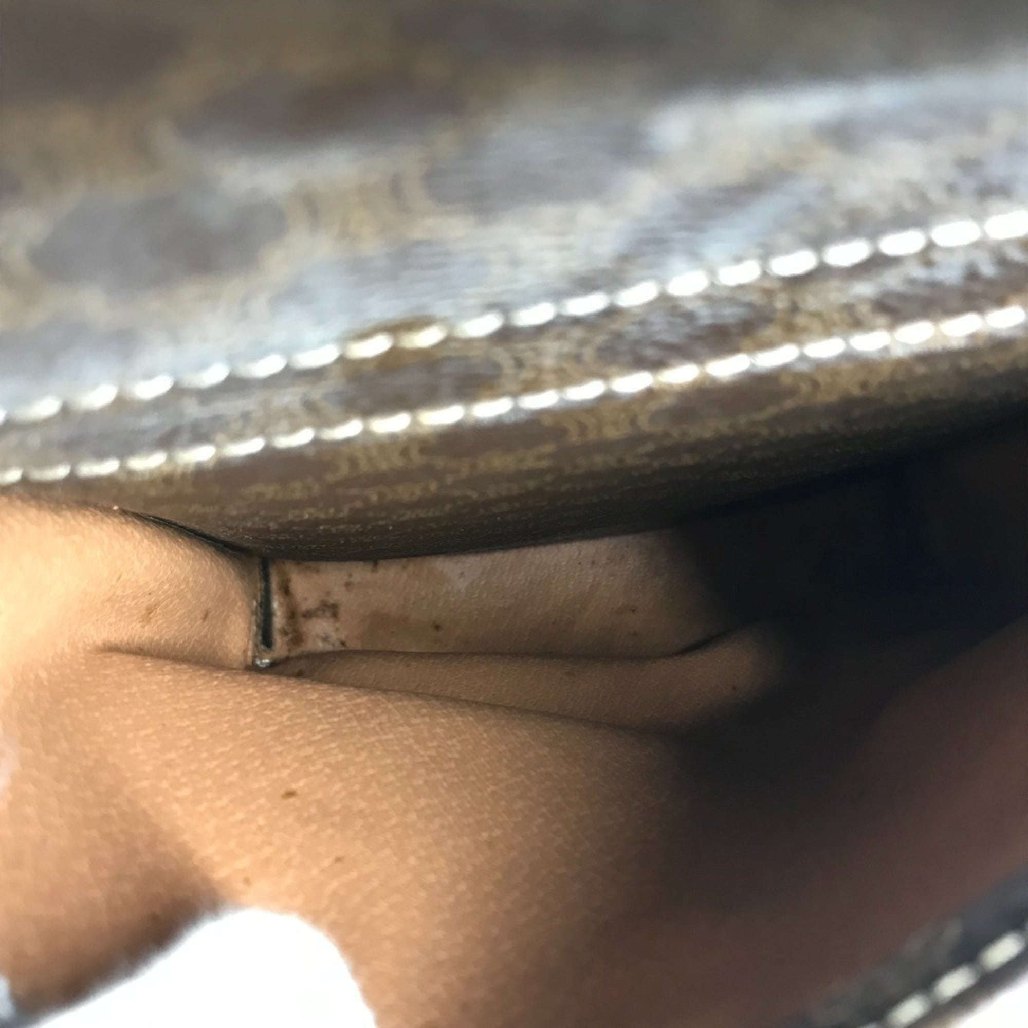 Celine Brown Leather Handbag Tote Bag (Pre-Owned)