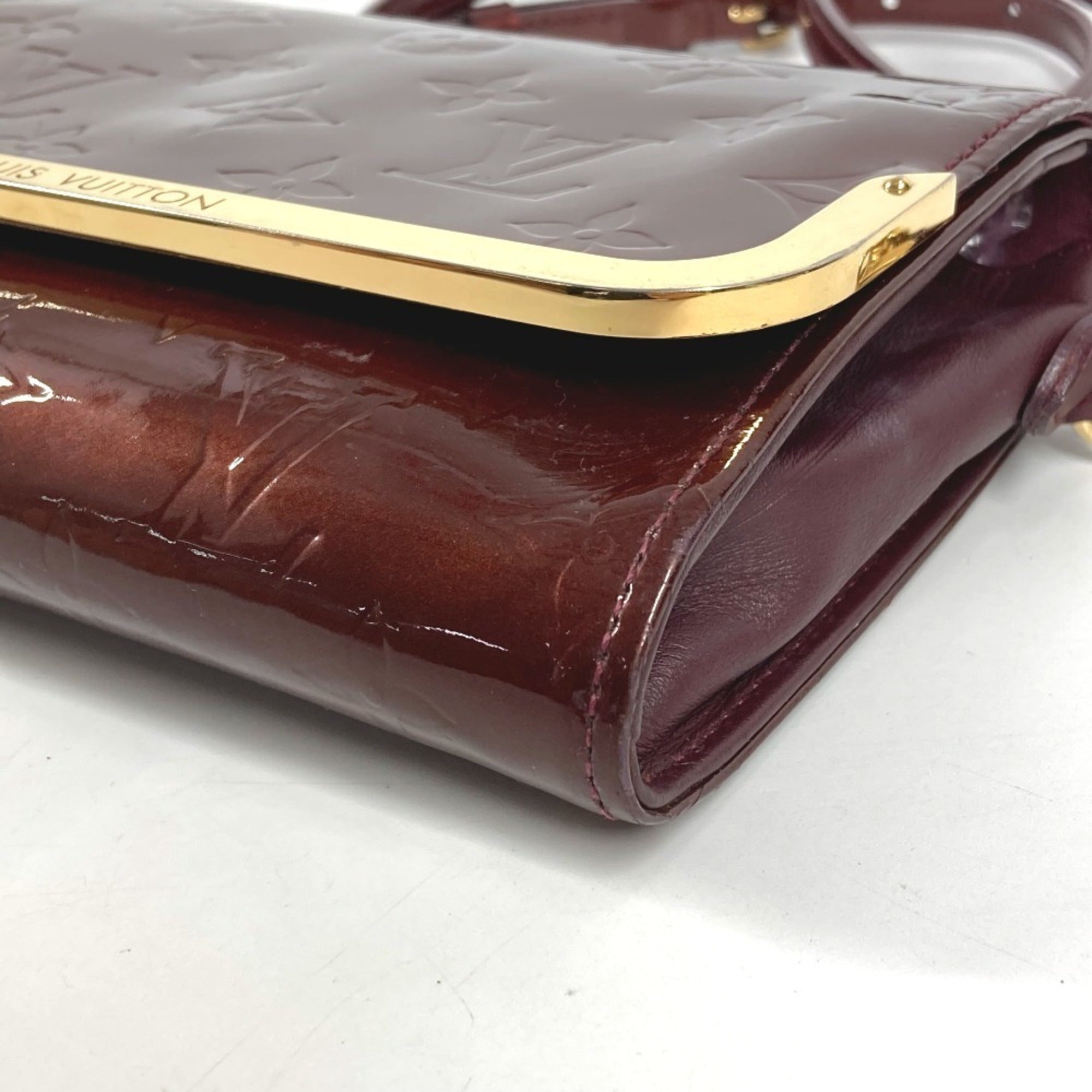 Louis Vuitton Purple Rouge Fauviste Monogram Vernis Canvas Clutch Bag Shoulder Bag (Pre-Owned)