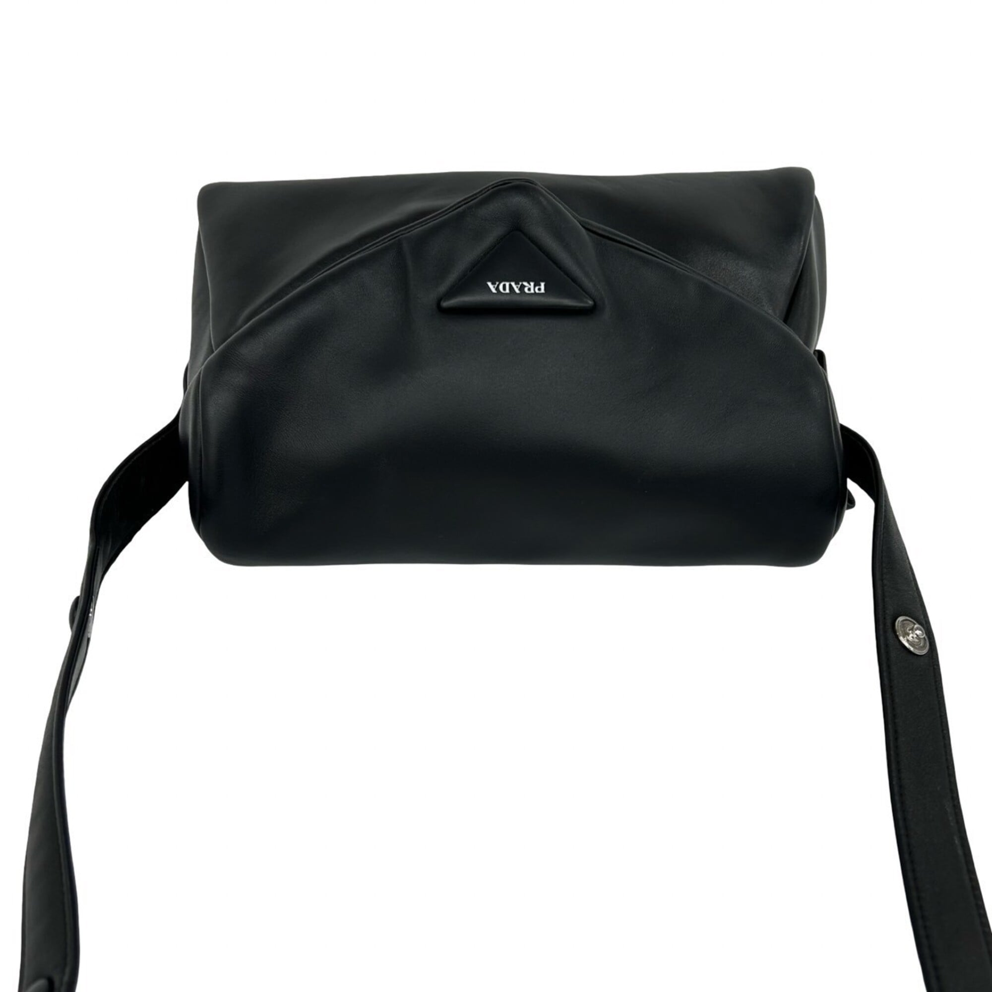 Prada Black Leather Crossbody Bag Pochette Shoulder Bag (Pre-Owned)