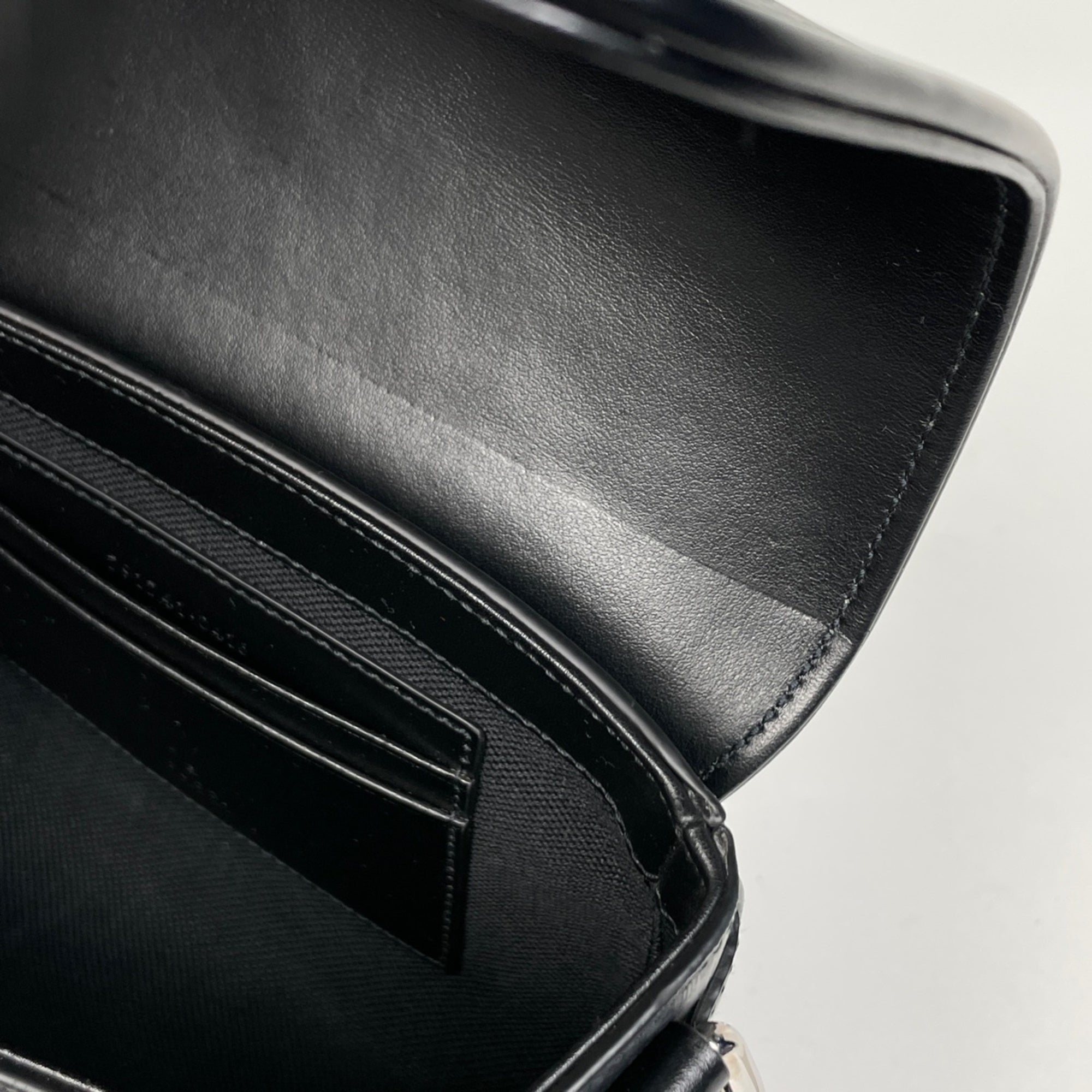 Gucci Black Coated Canvas Shoulder Bag (Pre-Owned)
