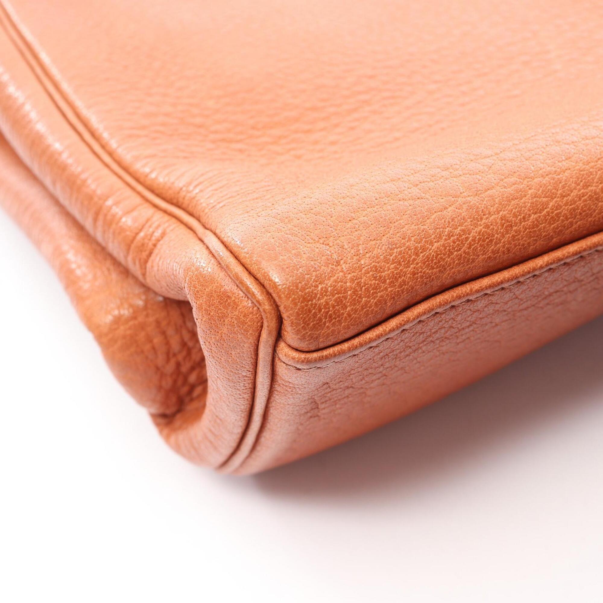 Hermes Brown Buffalo Leather Backpack Handbag (Pre-Owned)
