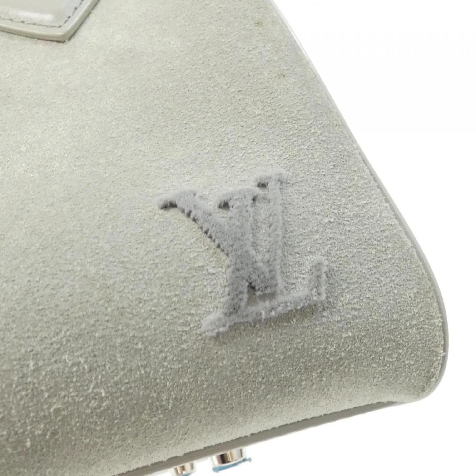 Louis Vuitton Gris Suede Boston Bag (Pre-Owned)