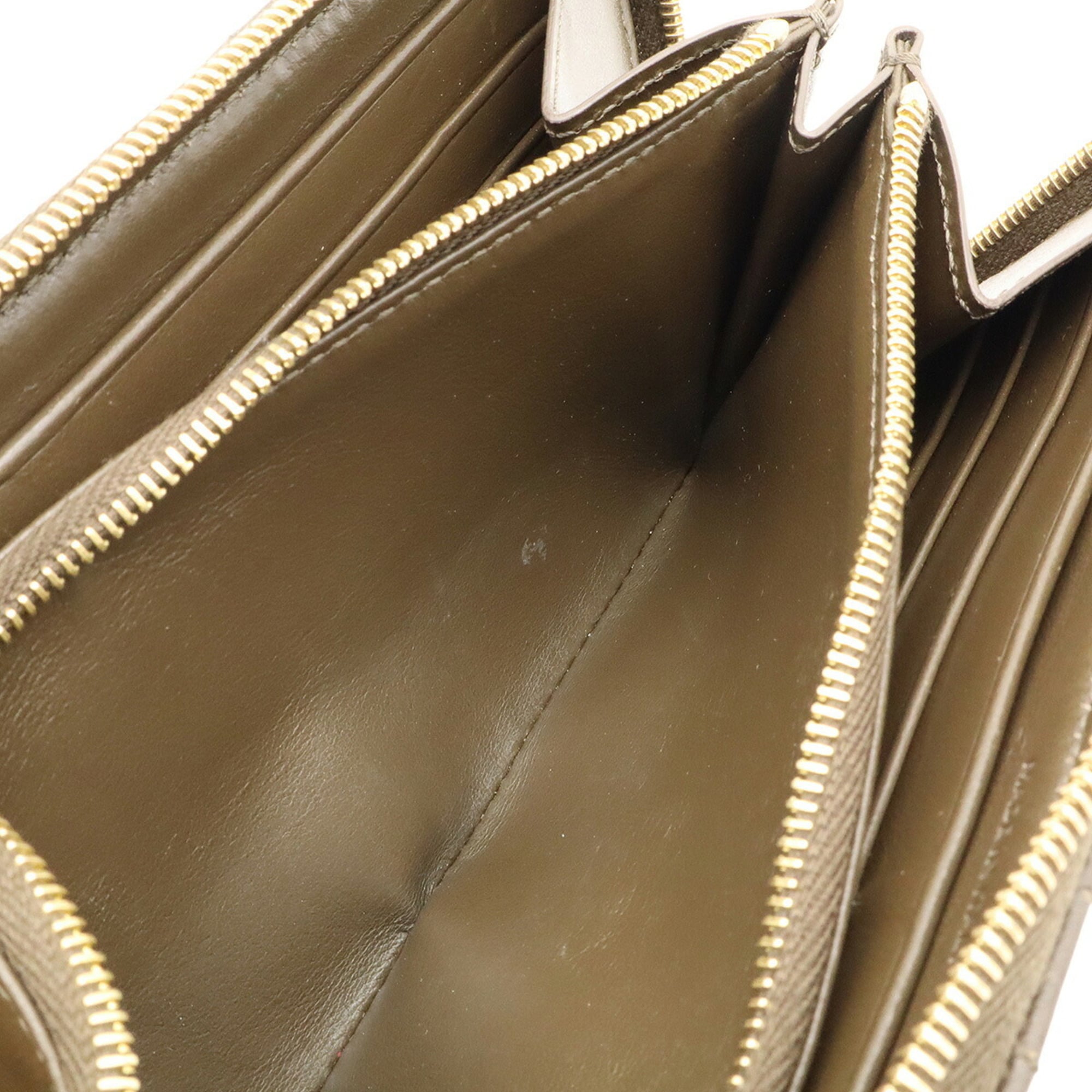 Celine Olive Leather Long Wallet (Bi-Fold) (Pre-Owned)