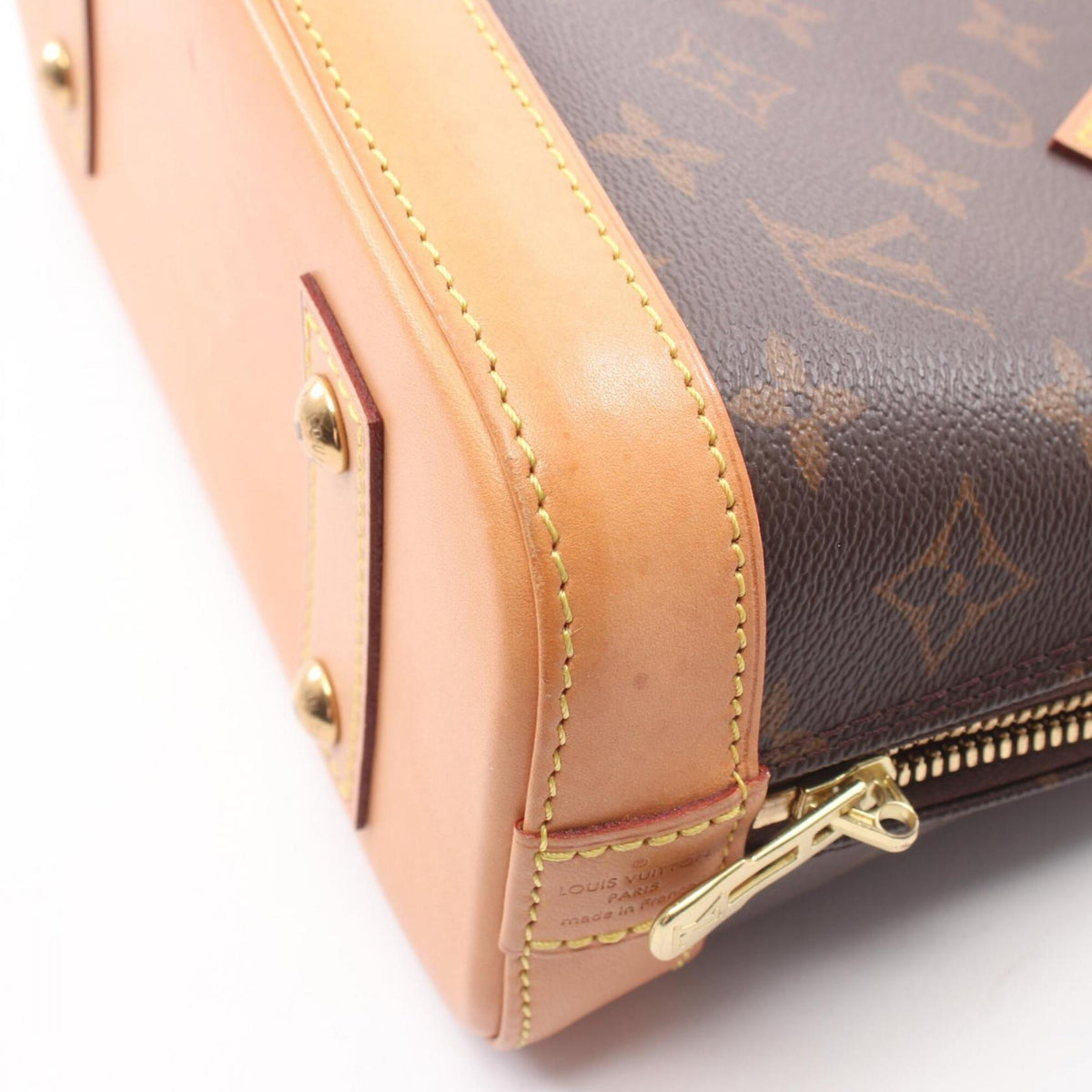 Louis Vuitton Brown Monogram Coated Canvas Leather Handbag (Pre-Owned)