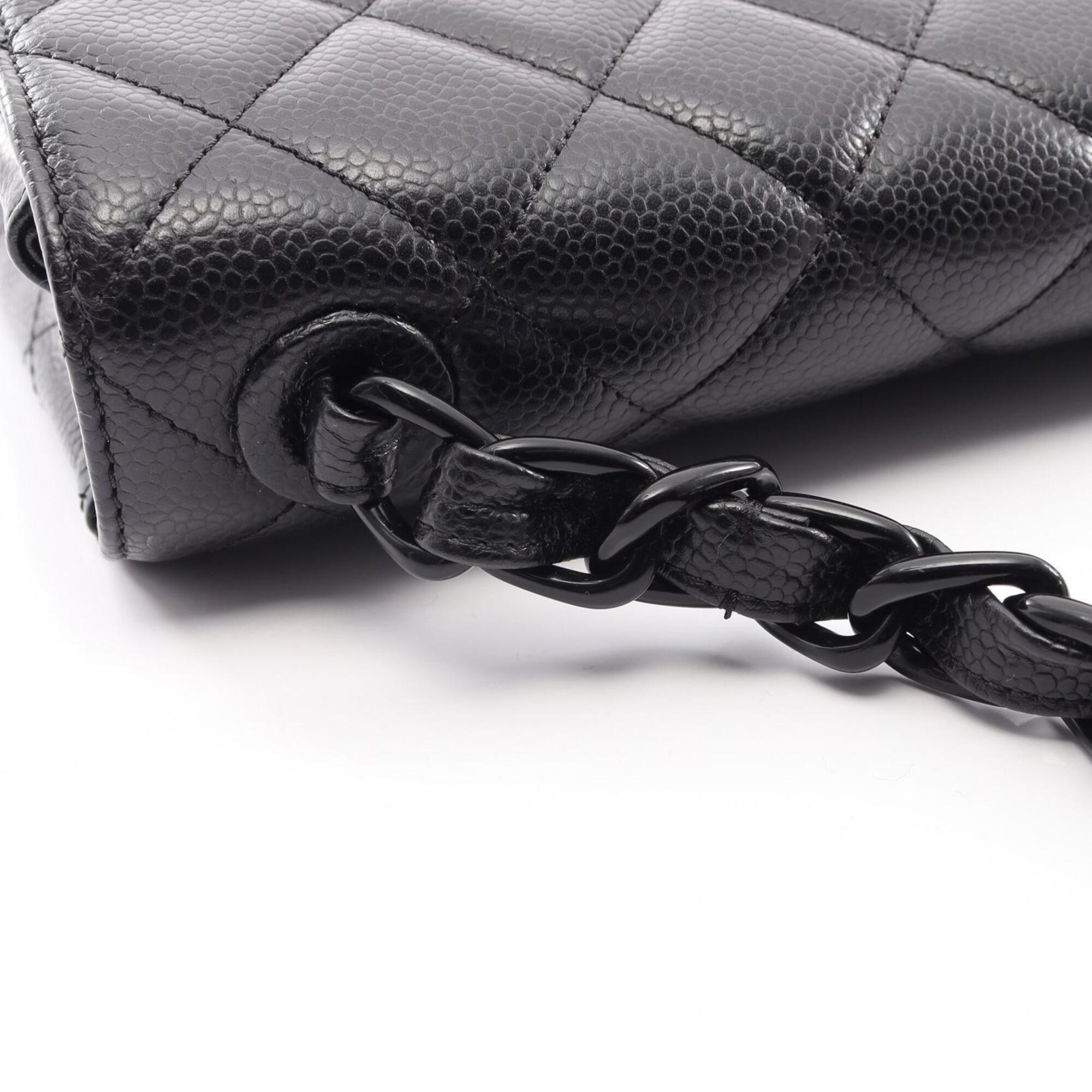 Chanel Black Grained Calfskin Handbag Shoulder Bag (Pre-Owned)