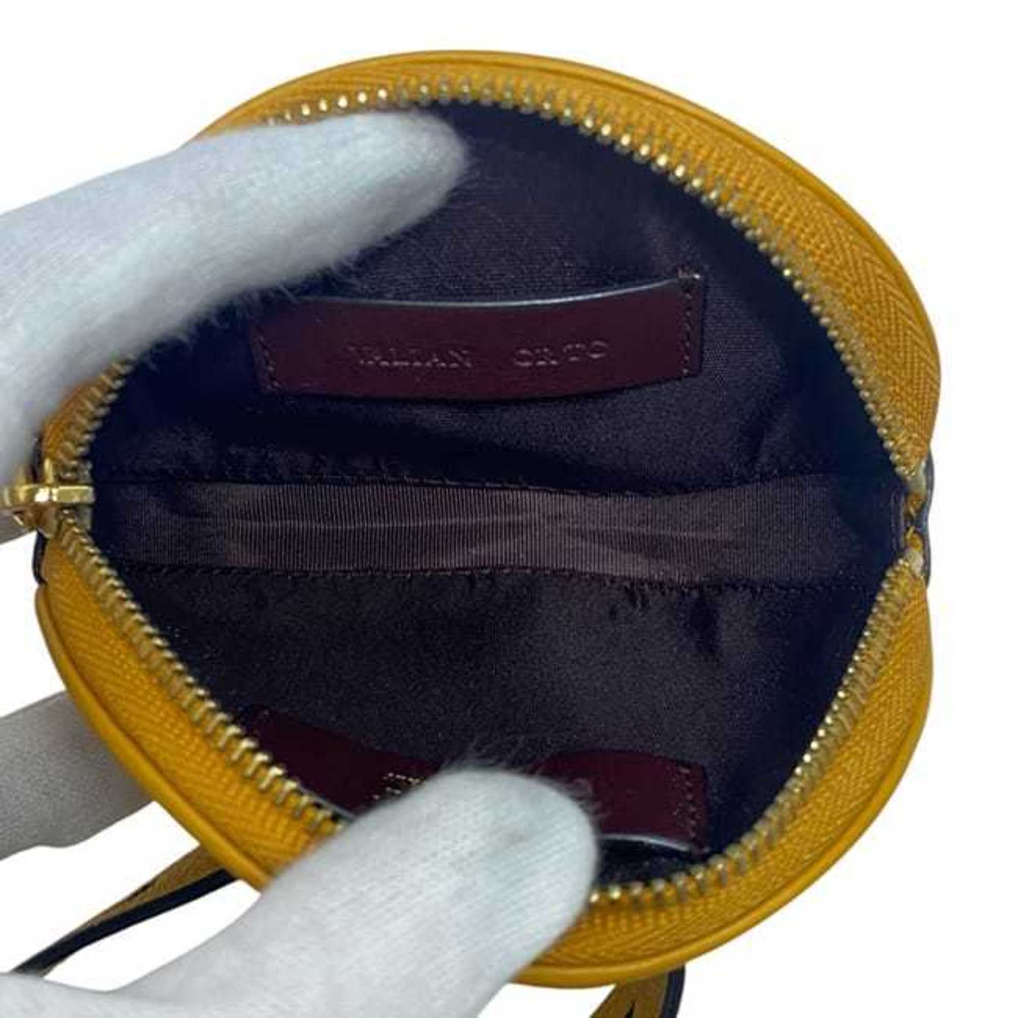 Bally Yellow Leather Coin Purse/Coin Case (Pre-Owned)