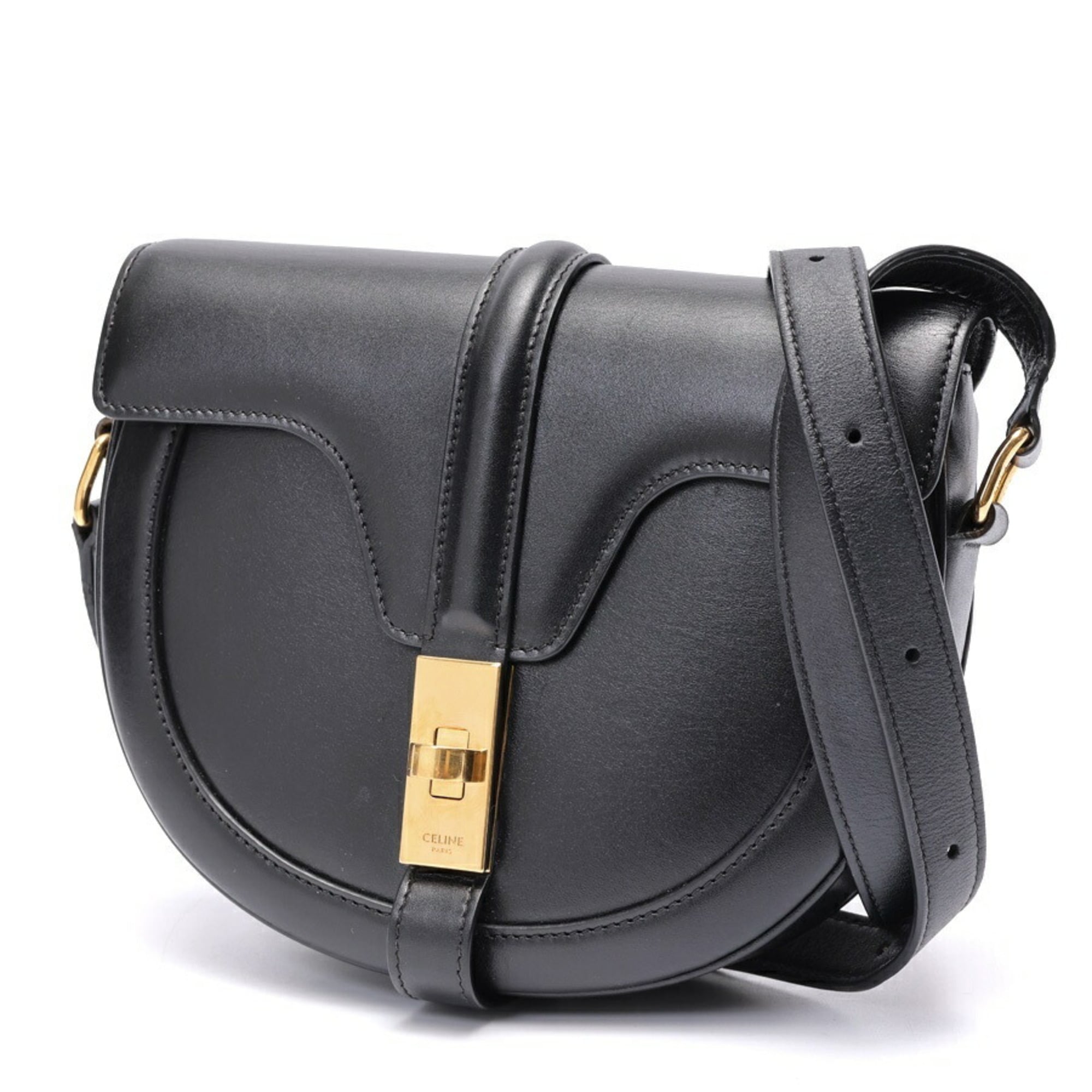 Celine Black Leather Shoulder Bag (Pre-Owned)