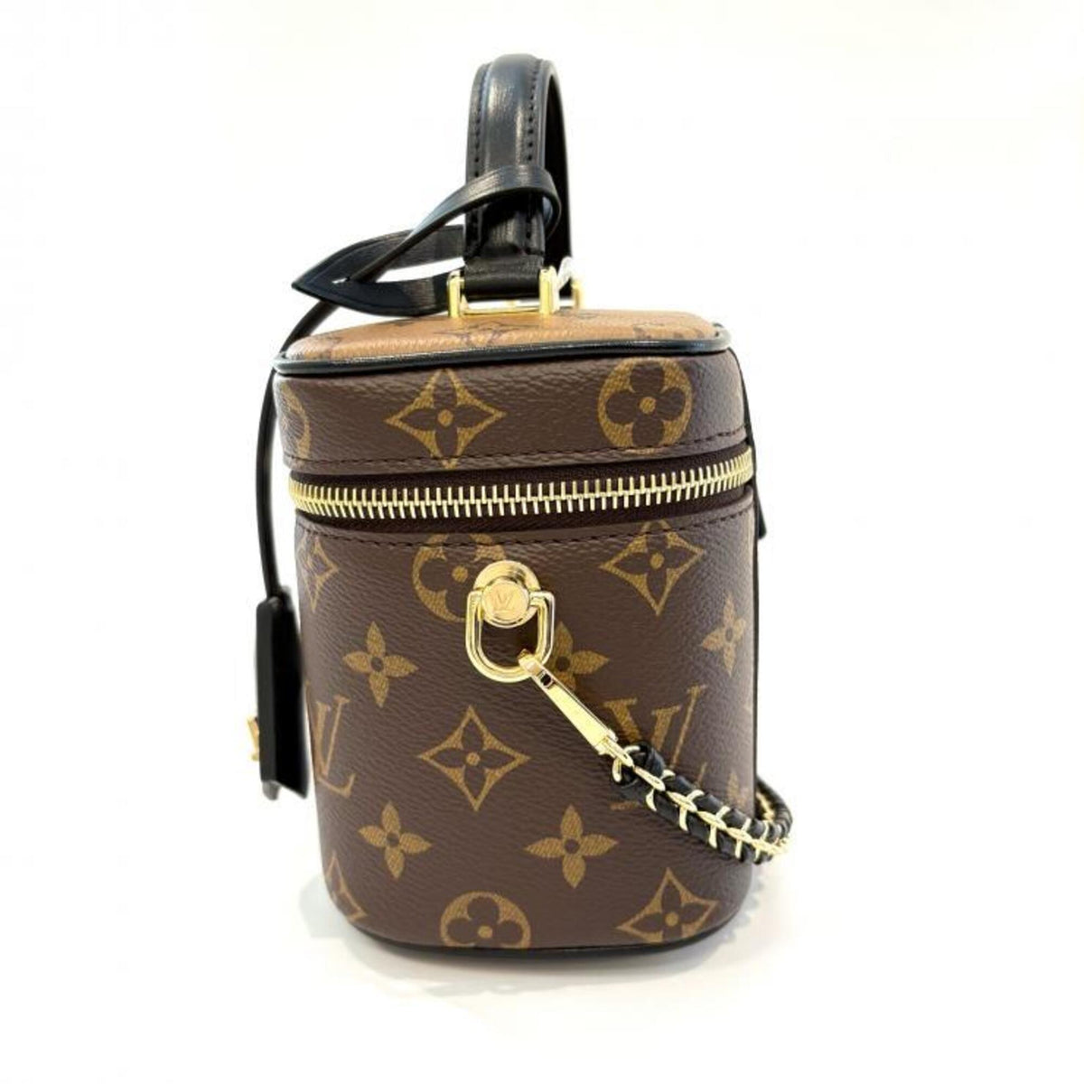 Louis Vuitton Black Brown Monogram Reverse Monogram Reverse Shoulder Bag Vanity Bag (Pre-Owned)
