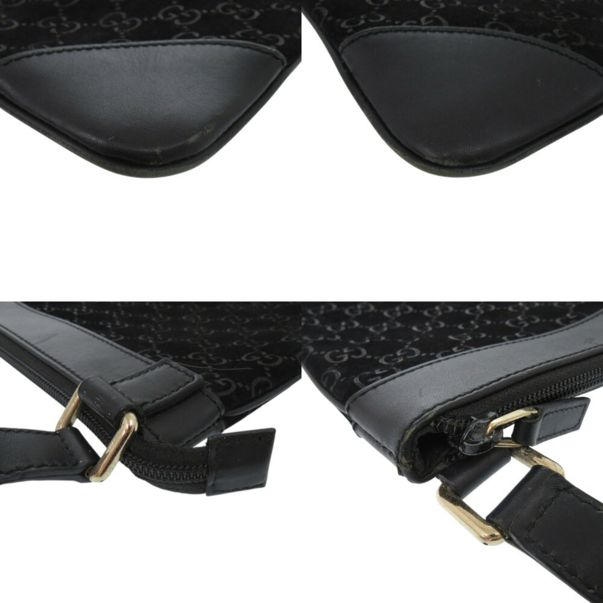 Gucci Black Suede Shoulder Bag (Pre-Owned)