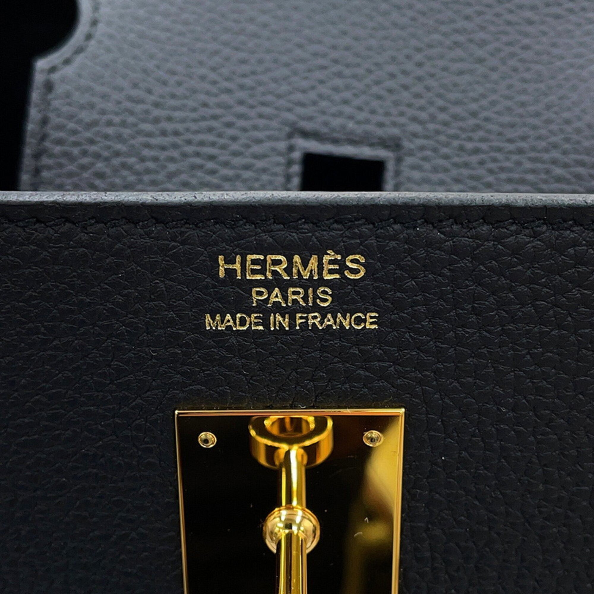 Hermes Black Togo Leather Handbag (Pre-Owned)
