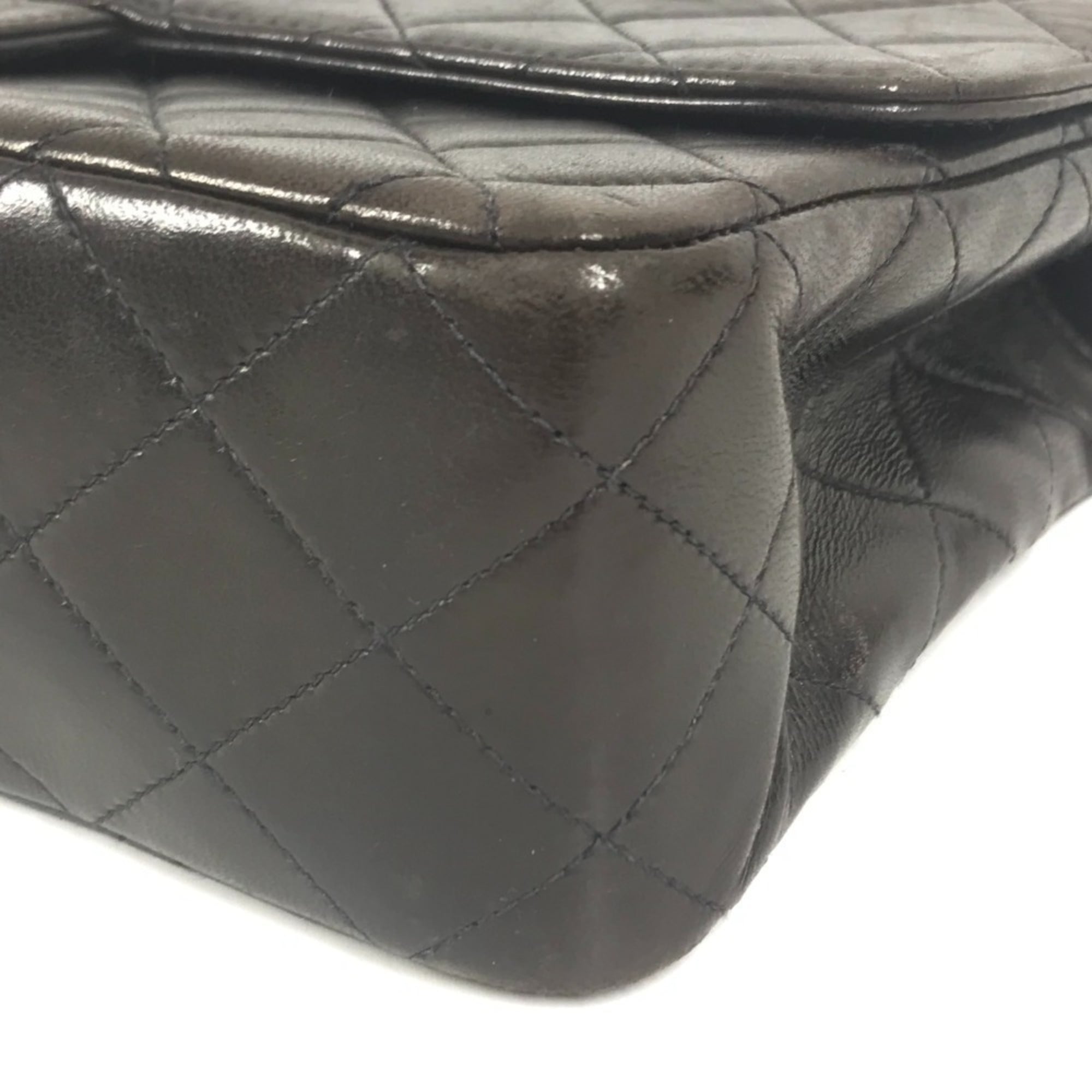 Chanel Black Leather Handbag Tote Bag (Pre-Owned)
