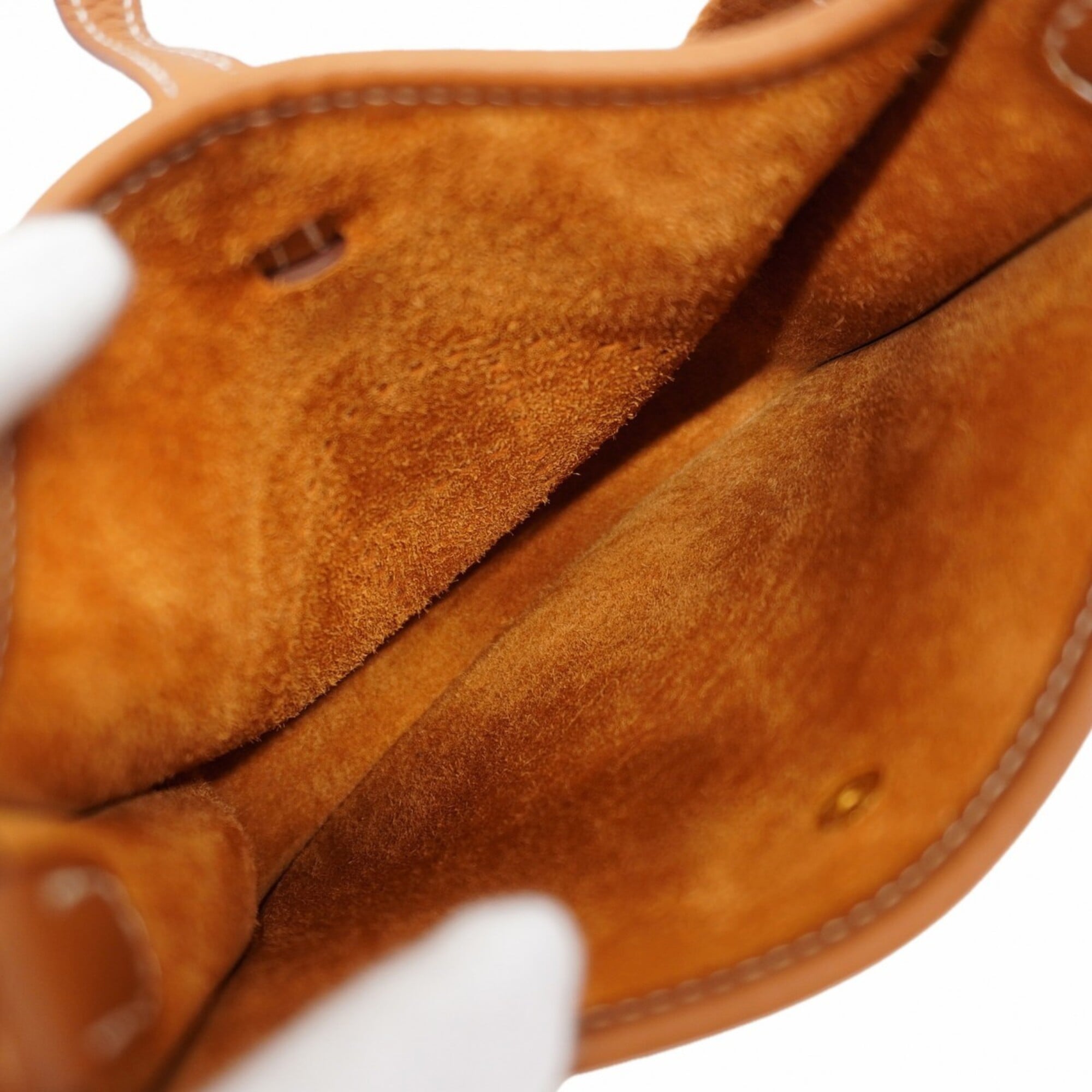 Hermes Gold Taurillon Clemence Leather Shoulder Bag (Pre-Owned)