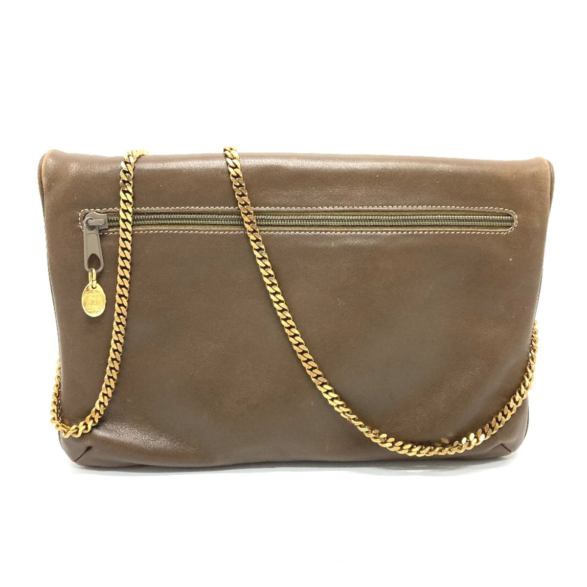 Celine Brown Leather Shoulder Bag (Pre-Owned)