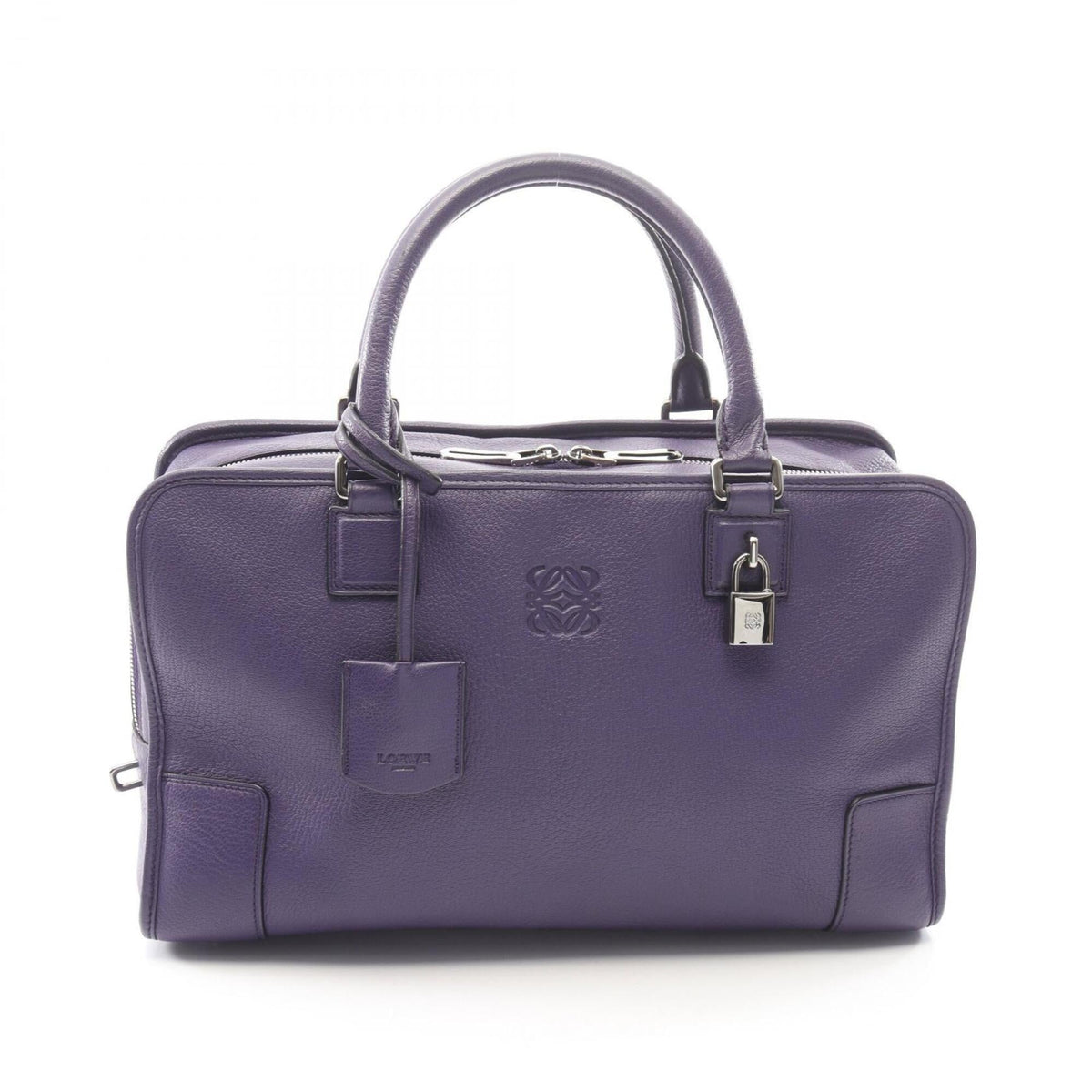 Loewe Purple Leather Handbag (Pre-Owned)