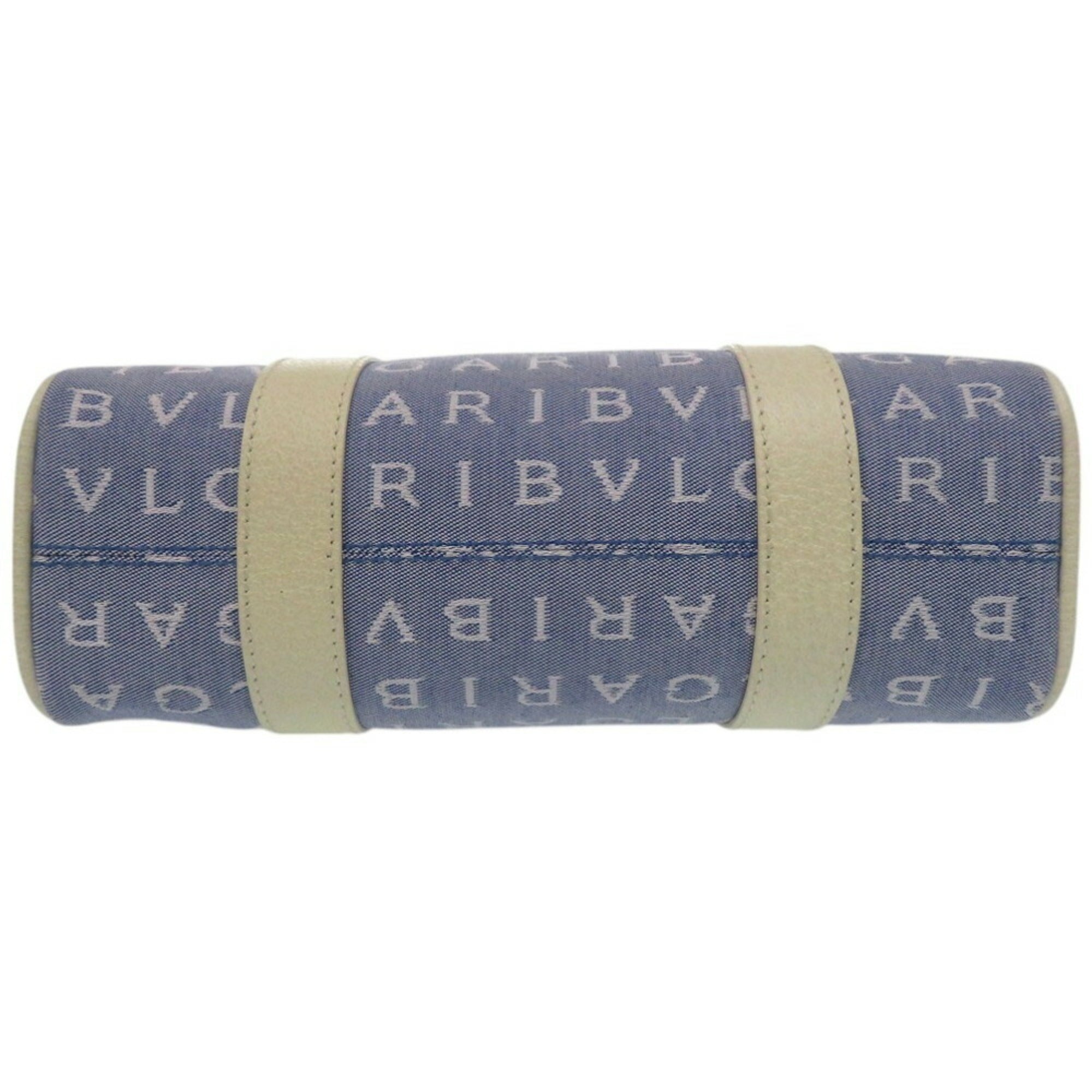 Bvlgari Blue Ivory Canvas Tote Bag (Pre-Owned)