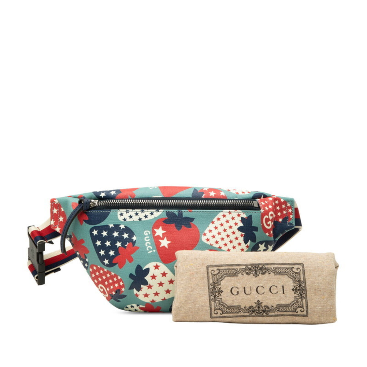 Gucci Blue Multi-Color Pvc Sling Bag (Pre-Owned)