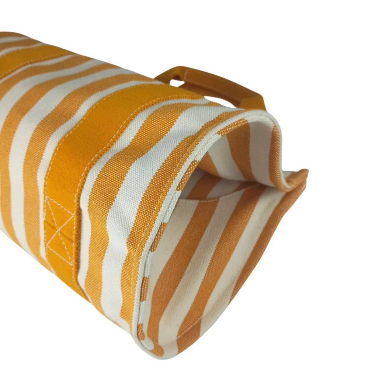 Hermes Natural Orange Canvas Handbag Pouch Tote Bag (Pre-Owned)