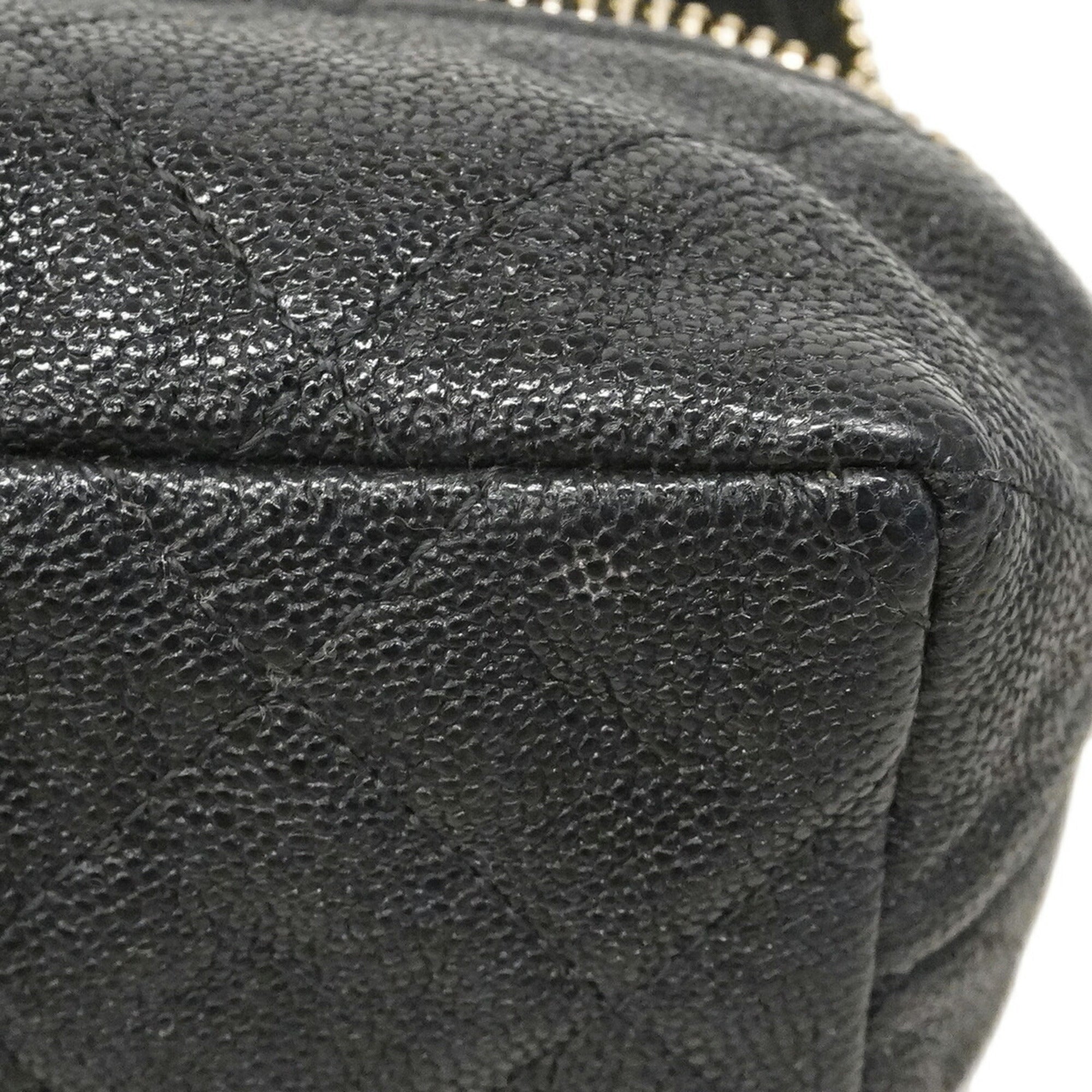 Chanel Black Grained Calfskin Vanity Bag (Pre-Owned)