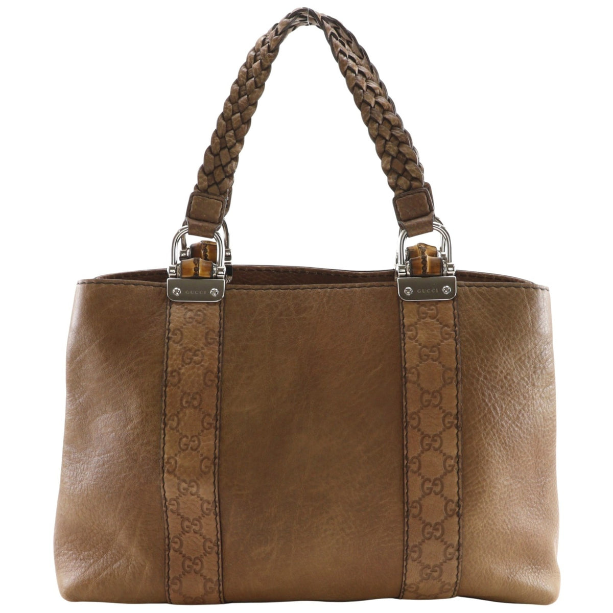 Gucci Brown Leather Tote Bag (Pre-Owned)