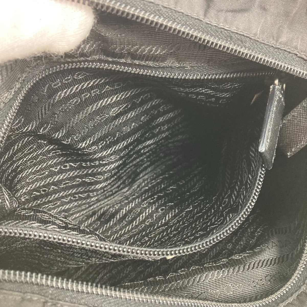 Prada Black Cloth Shoulder Bag (Pre-Owned)