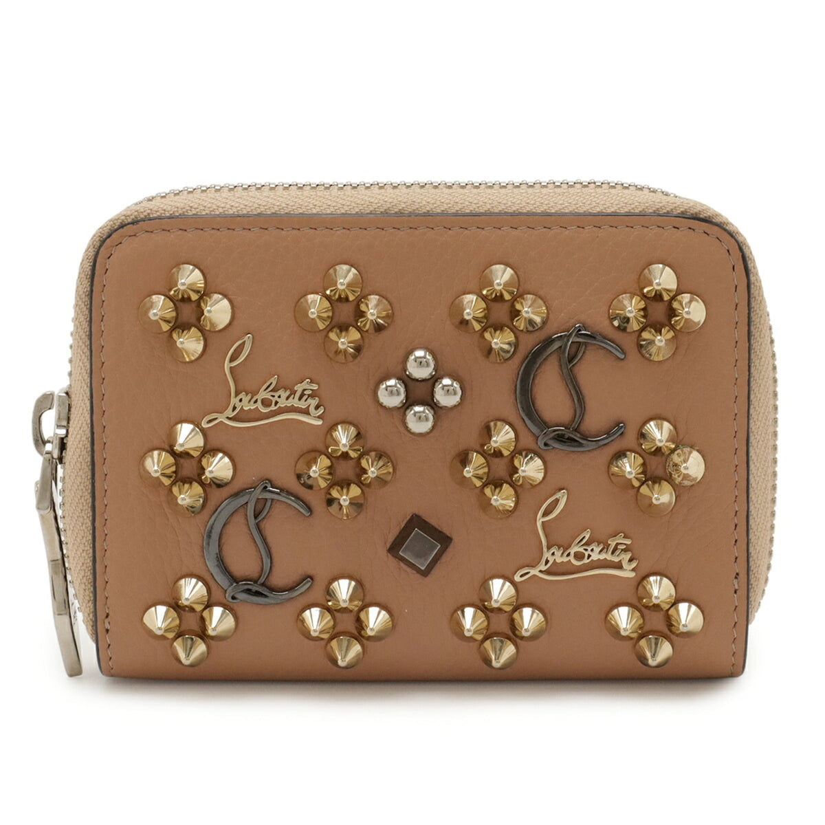 Christian Louboutin Nude Beige Pink Leather Coin Purse/Coin Case (Pre-Owned)