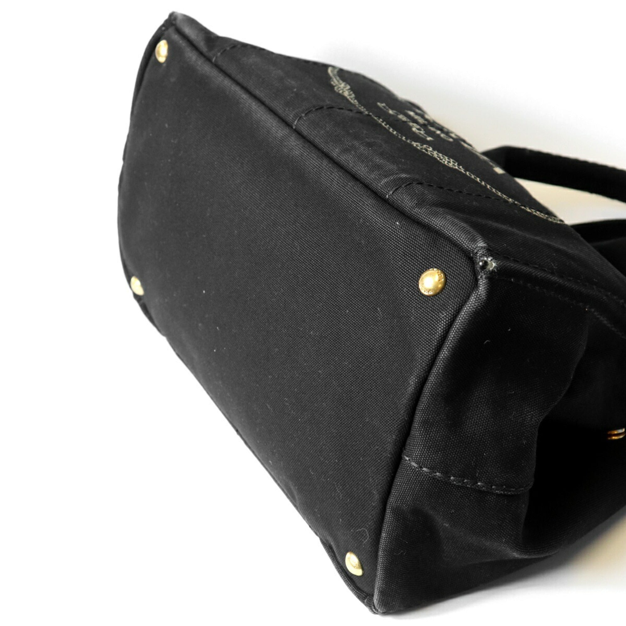 Prada Black Canvas Tote Bag (Pre-Owned)