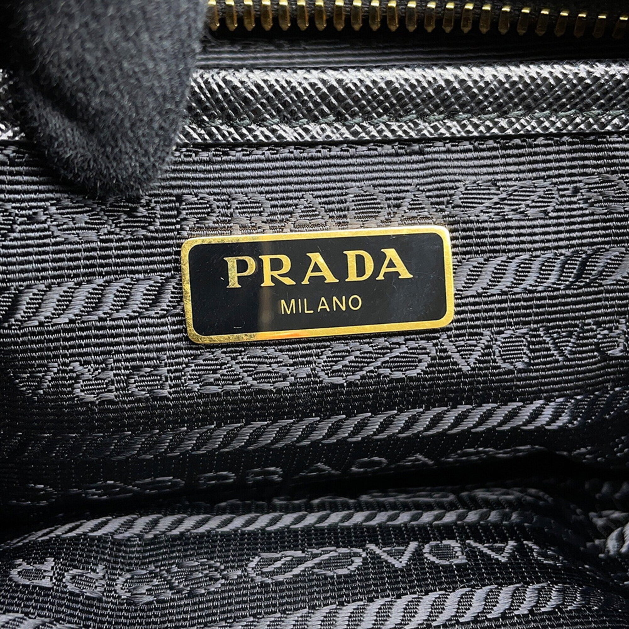 Prada Black Nylon Handbag Shoulder Bag (Pre-Owned)