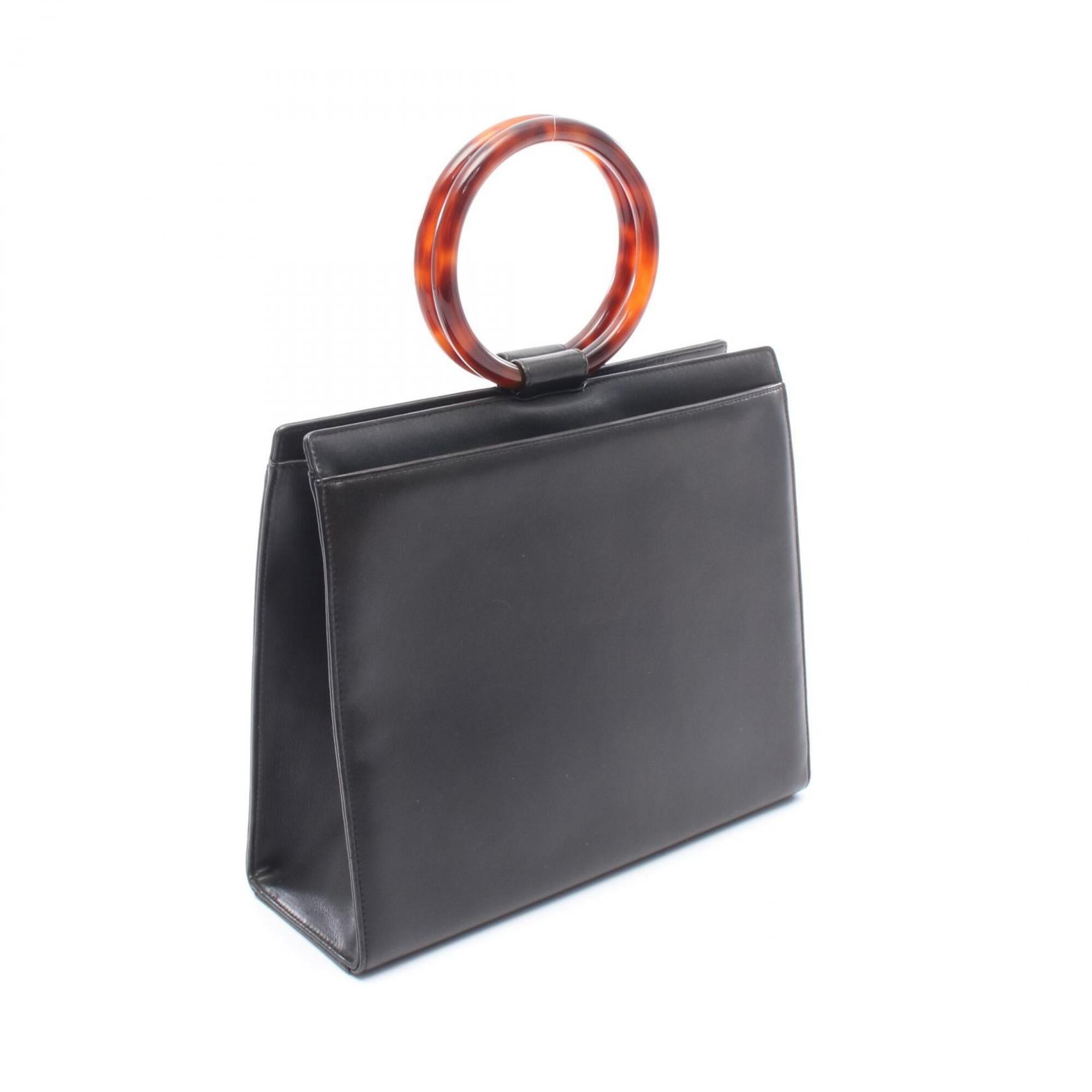 Chanel Black Leather Handbag (Pre-Owned)