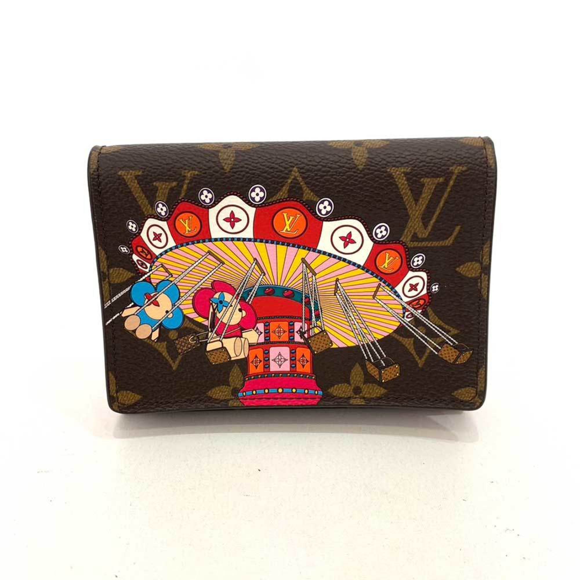 Louis Vuitton Monogram Brown Rose Ballerine Monogram Wallet (Tri-Fold) (Pre-Owned)