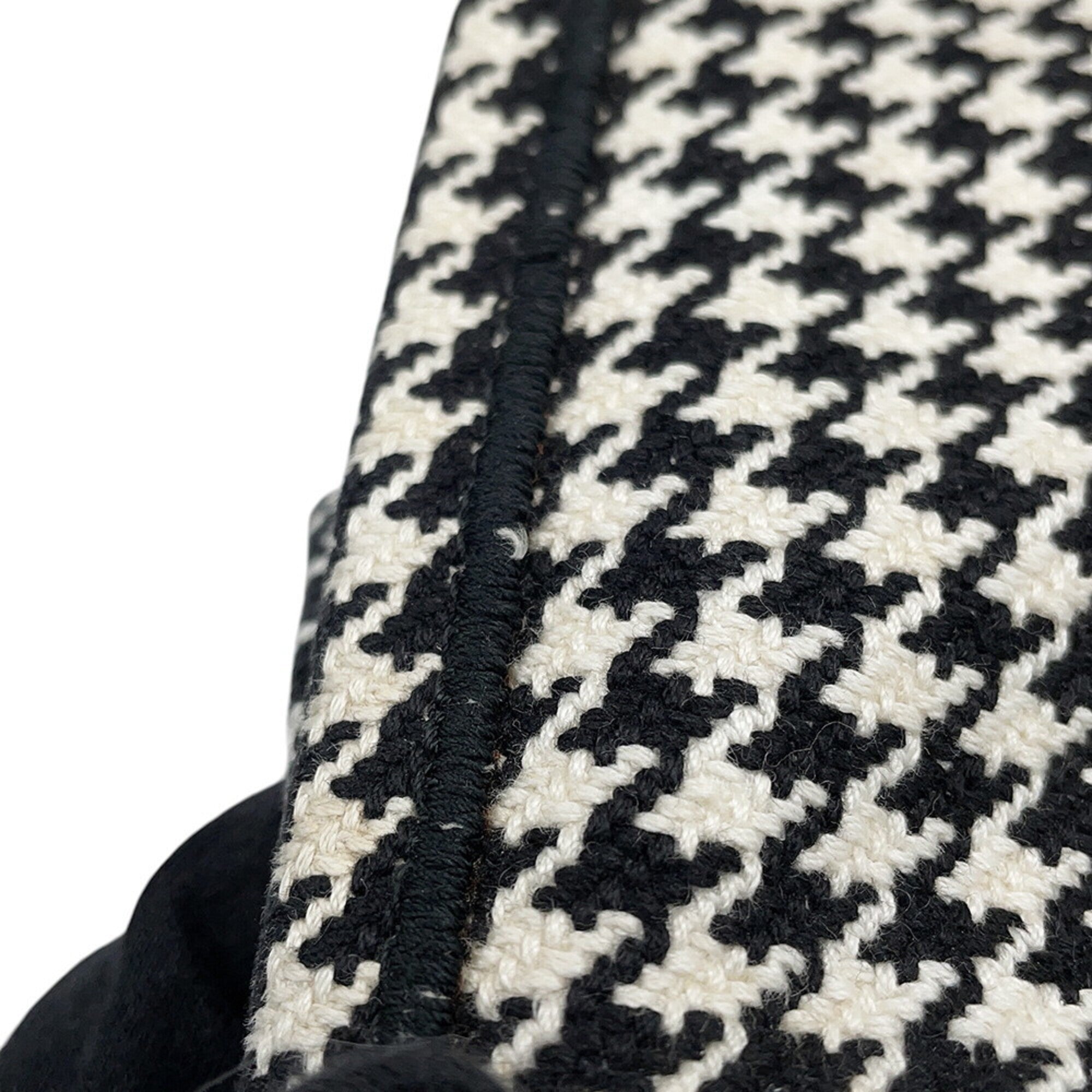 Christian Dior Black White Canvas Handbag Tote Bag (Pre-Owned)