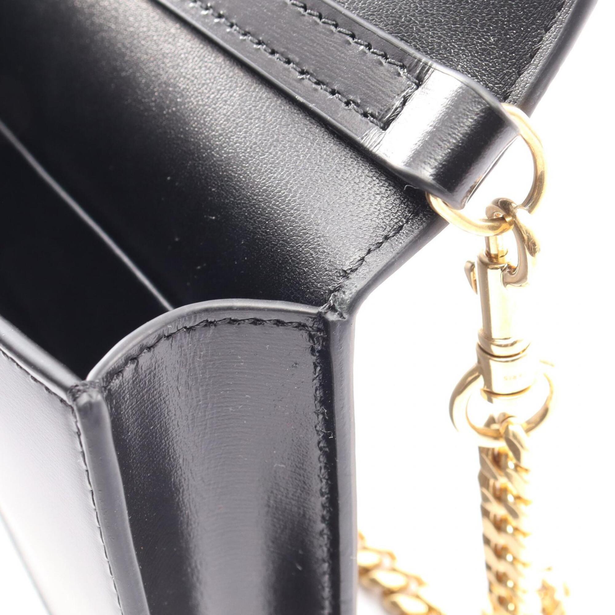 Celine Black Leather Handbag Pochette (Pre-Owned)
