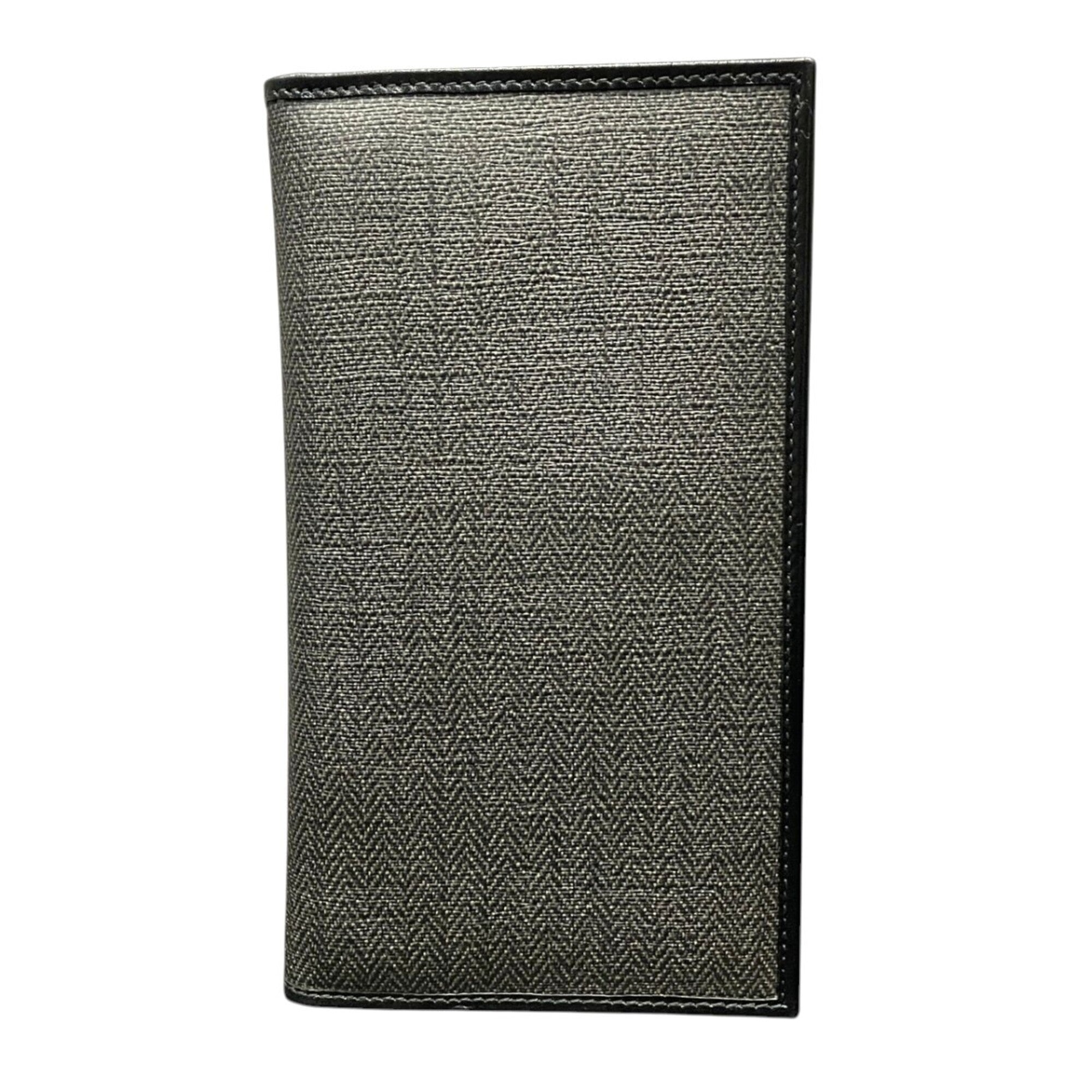 Bvlgari Weekend Gray Pvc Leather Long Wallet (Bi-Fold) (Pre-Owned)