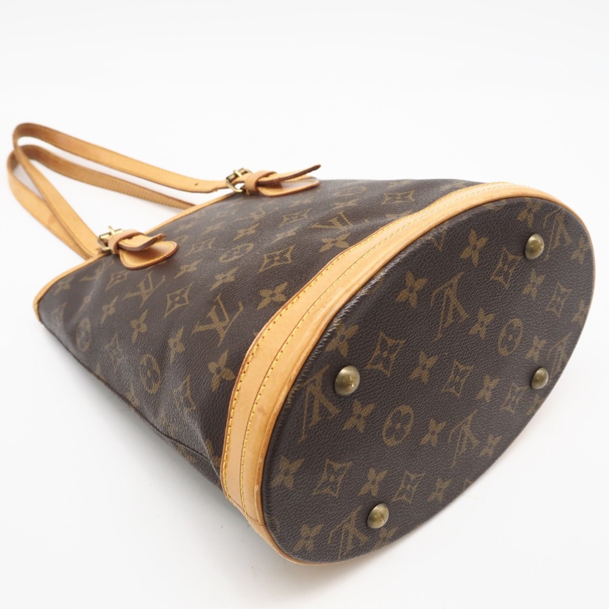 Louis Vuitton Monogram Brown Coated Canvas Leather Handbag (Pre-Owned)