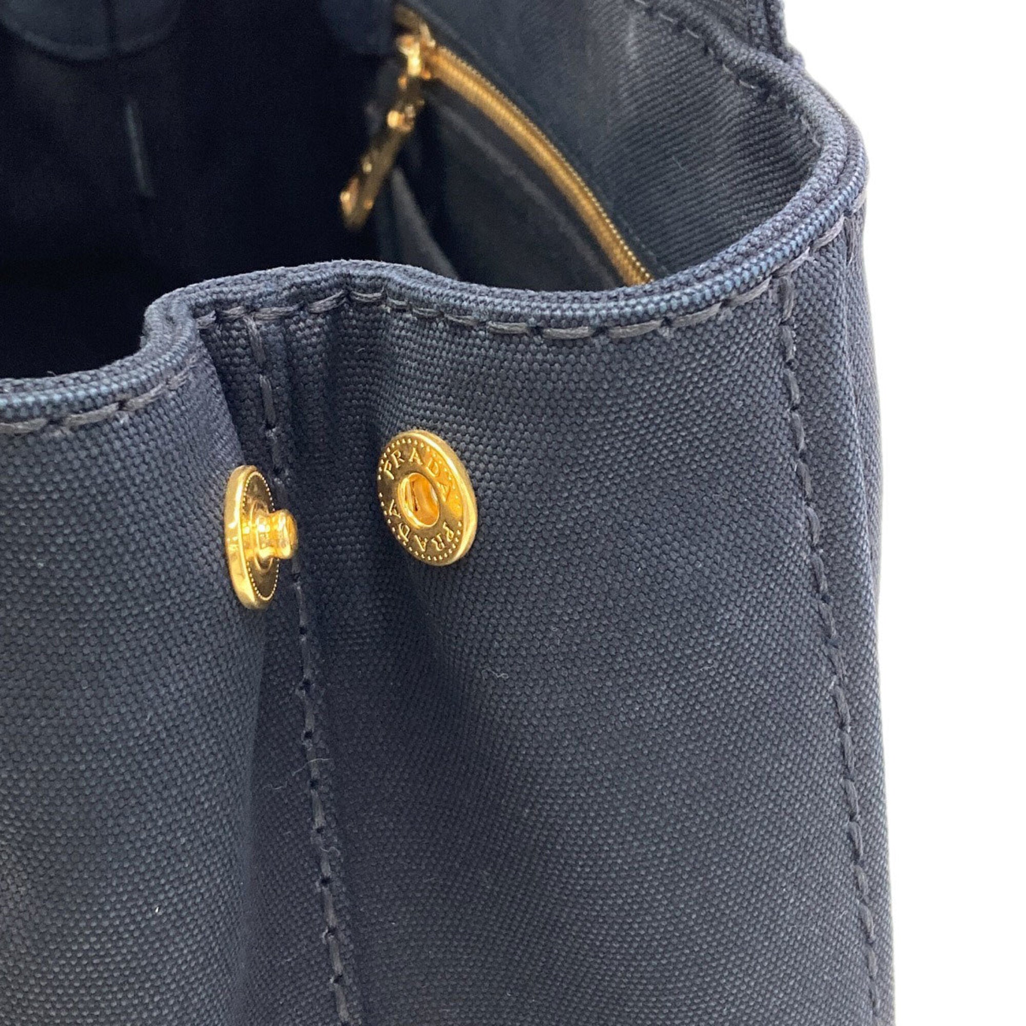 Prada Black Canvas Handbag (Pre-Owned)