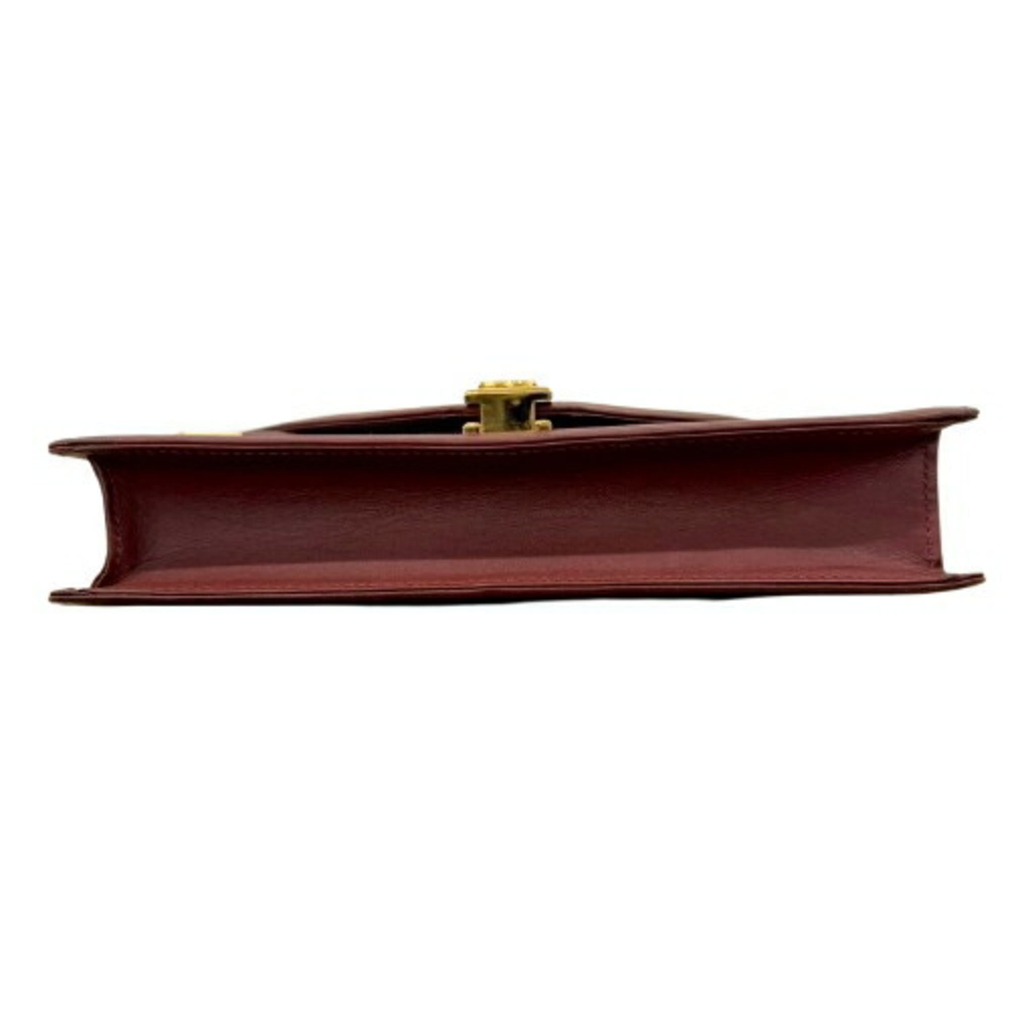 Cartier Must Bordeaux Leather Shoulder Bag (Pre-Owned)