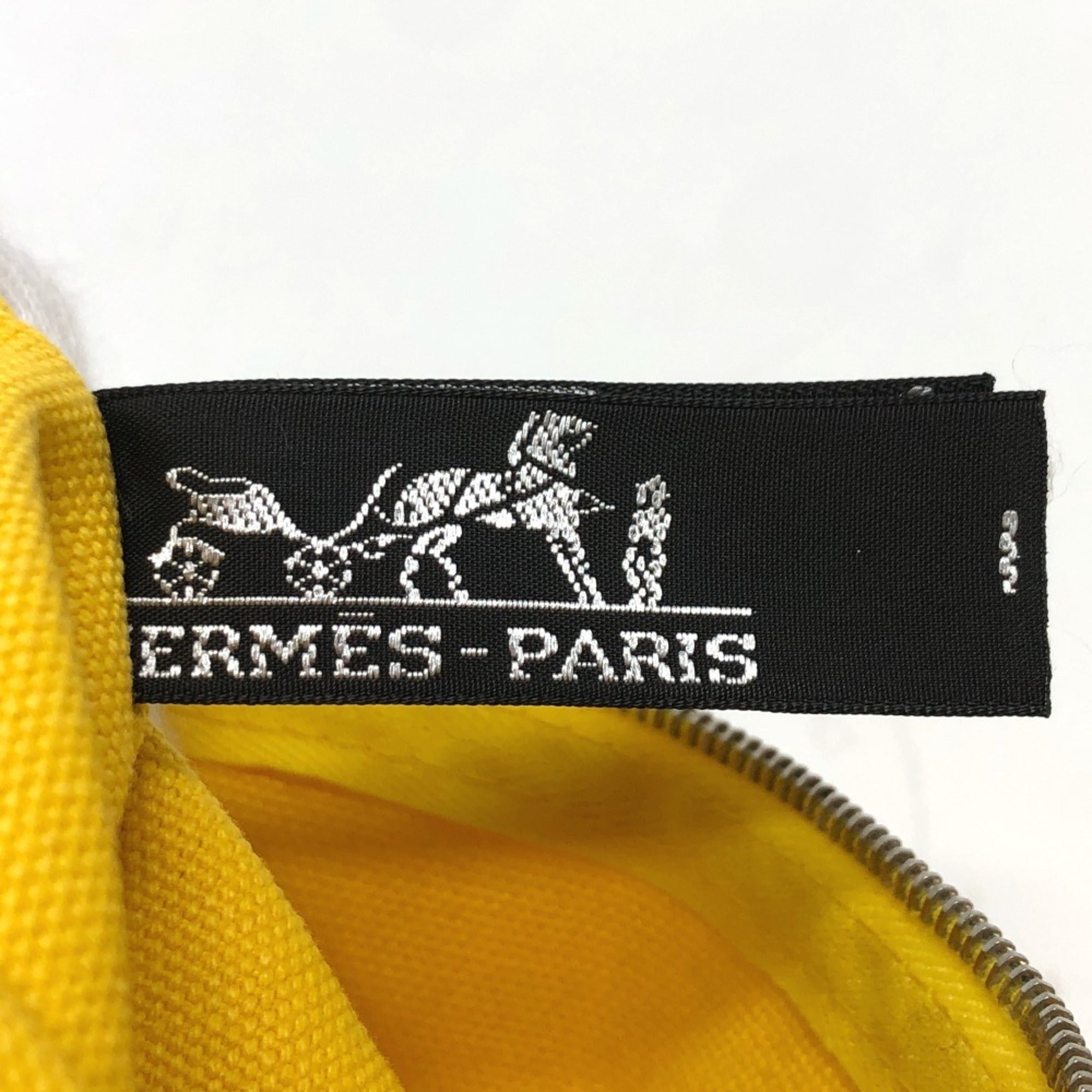 Hermes Yellow Canvas Pouch (Pre-Owned)