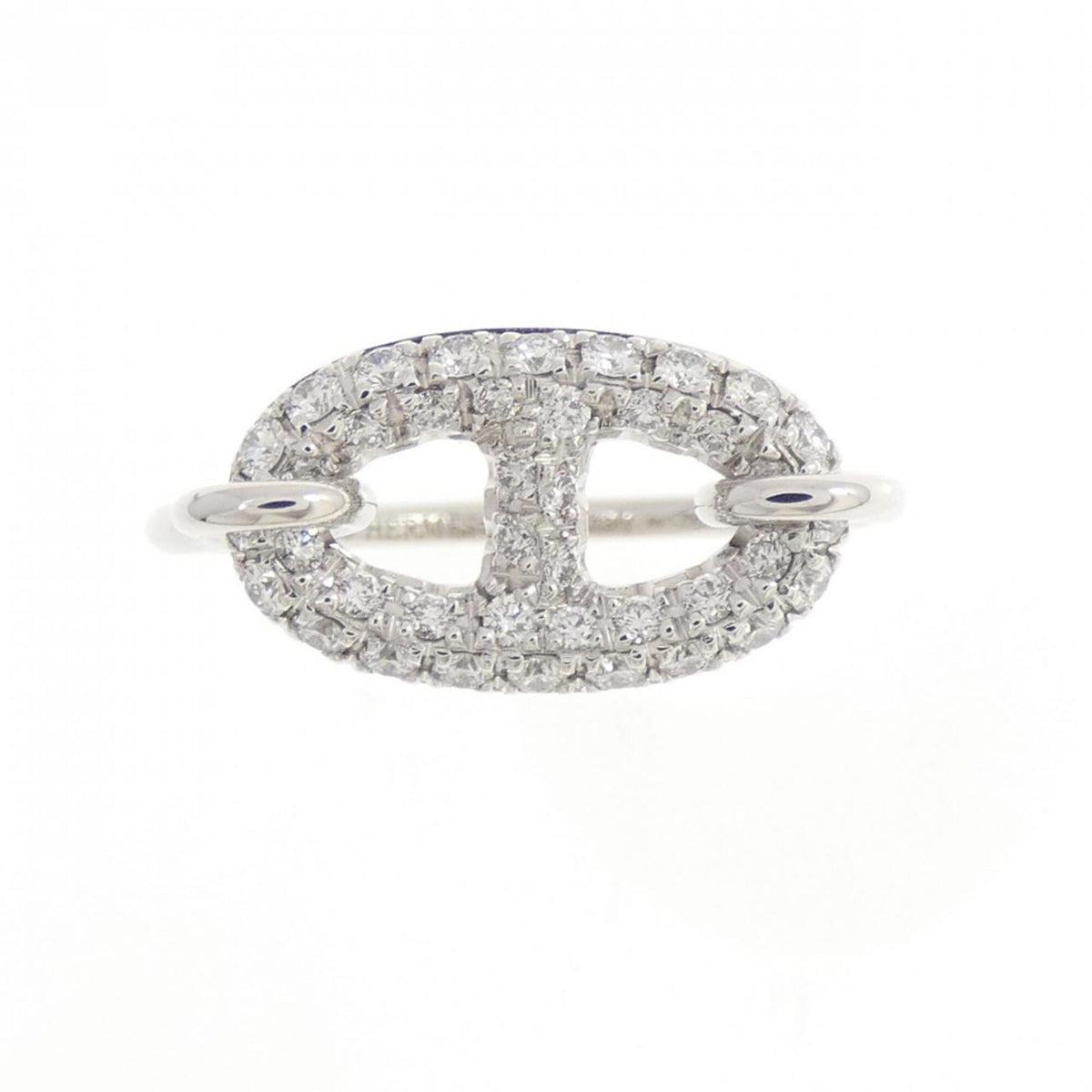 Hermes White Gold (18K) Band Ring (Pre-Owned)