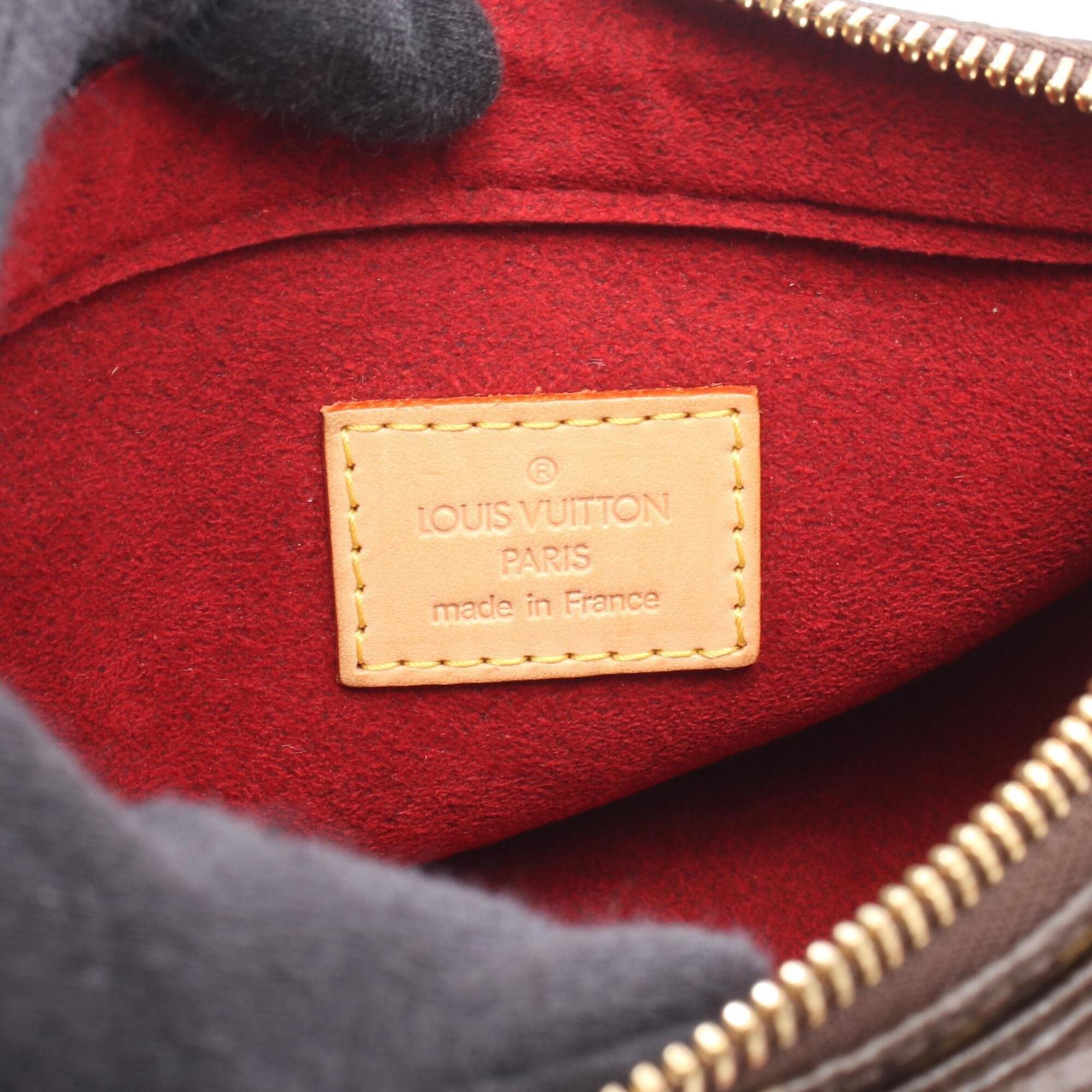 Louis Vuitton Brown Monogram Coated Canvas Leather Handbag Shoulder Bag (Pre-Owned)