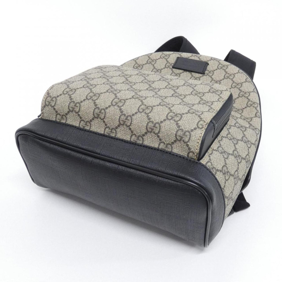 Gucci Beige Black Gg Supreme Backpack (Pre-Owned)